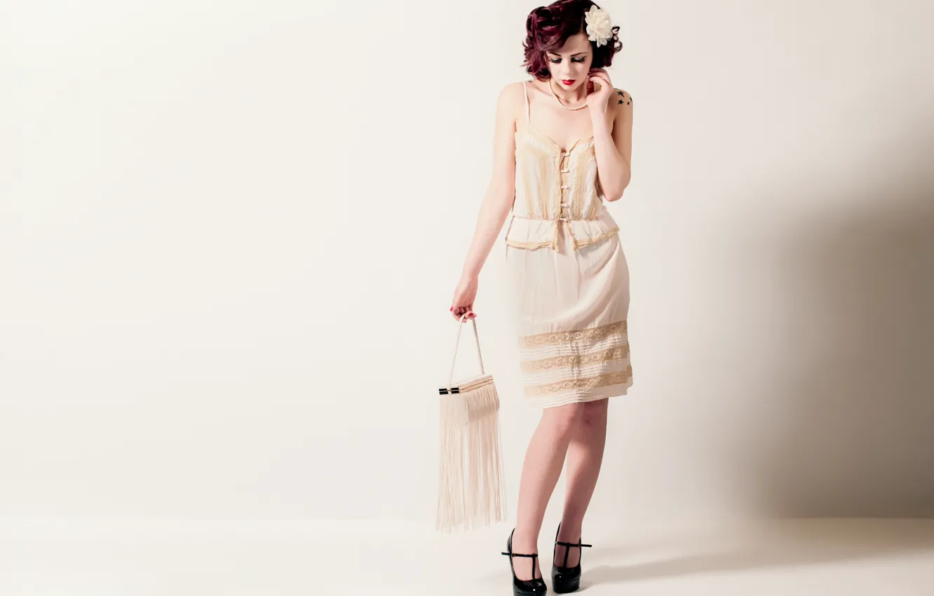 Фото обои Tattoo, Redhed, Vintage Dress