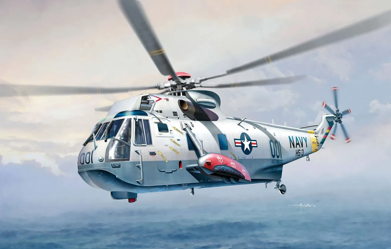 Фото обои вертолет, Sikorsky, Сикорский, ВМС, Sea, транспортный, противолодочный, США.