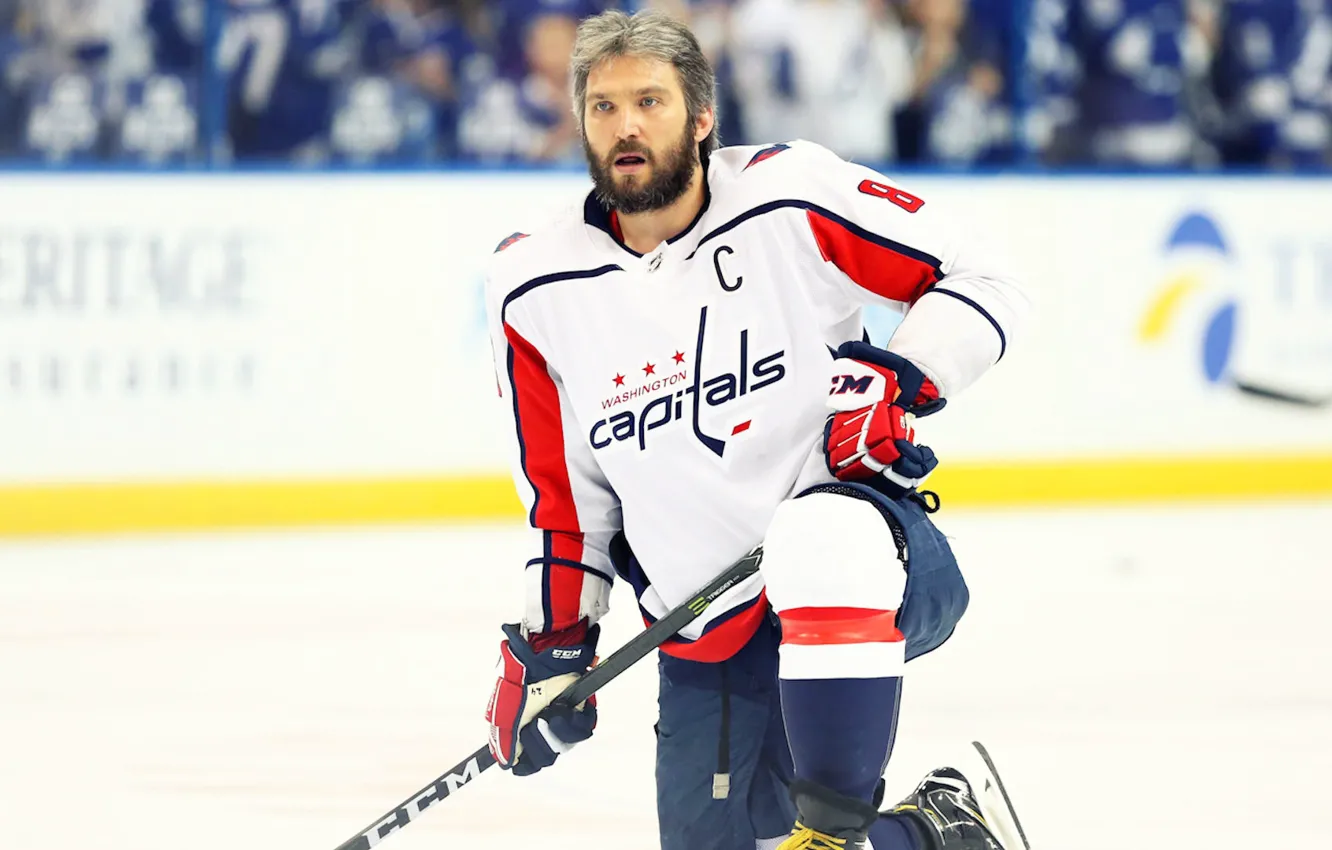 Фото обои Игра, Спорт, Лед, Вашингтон, Лёд, Washington, Александр Овечкин, NHL
