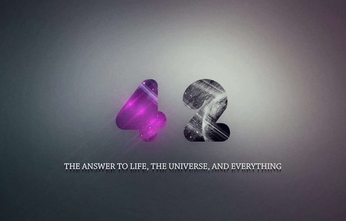 Фото обои автостопом по галактике, Ответ на главный вопрос жизни вселенной и всего такого