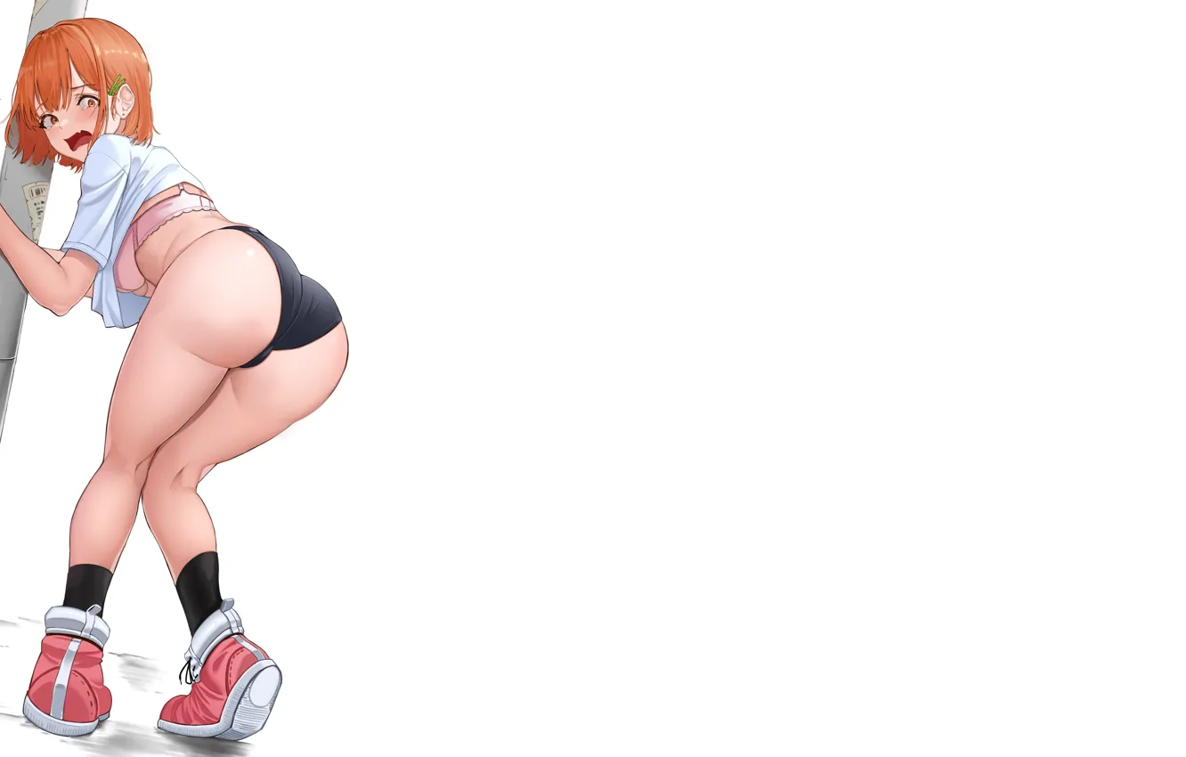 Фото обои sexy, ass, anime, butt, Handcuffed, shocked