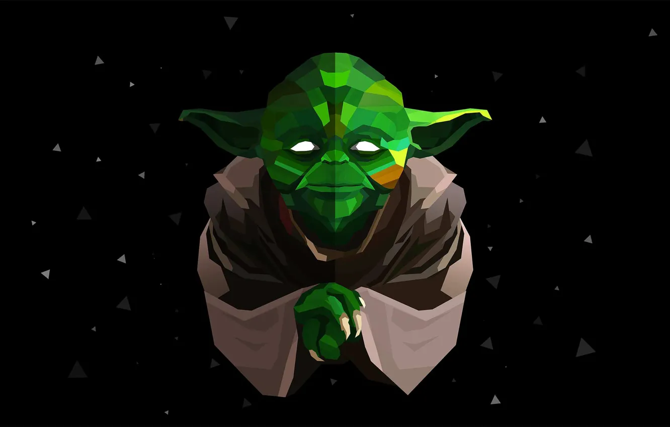 Фото обои Минимализм, Star Wars, Йода, Yoda, Джедай, Starwars, Звёздных войн
