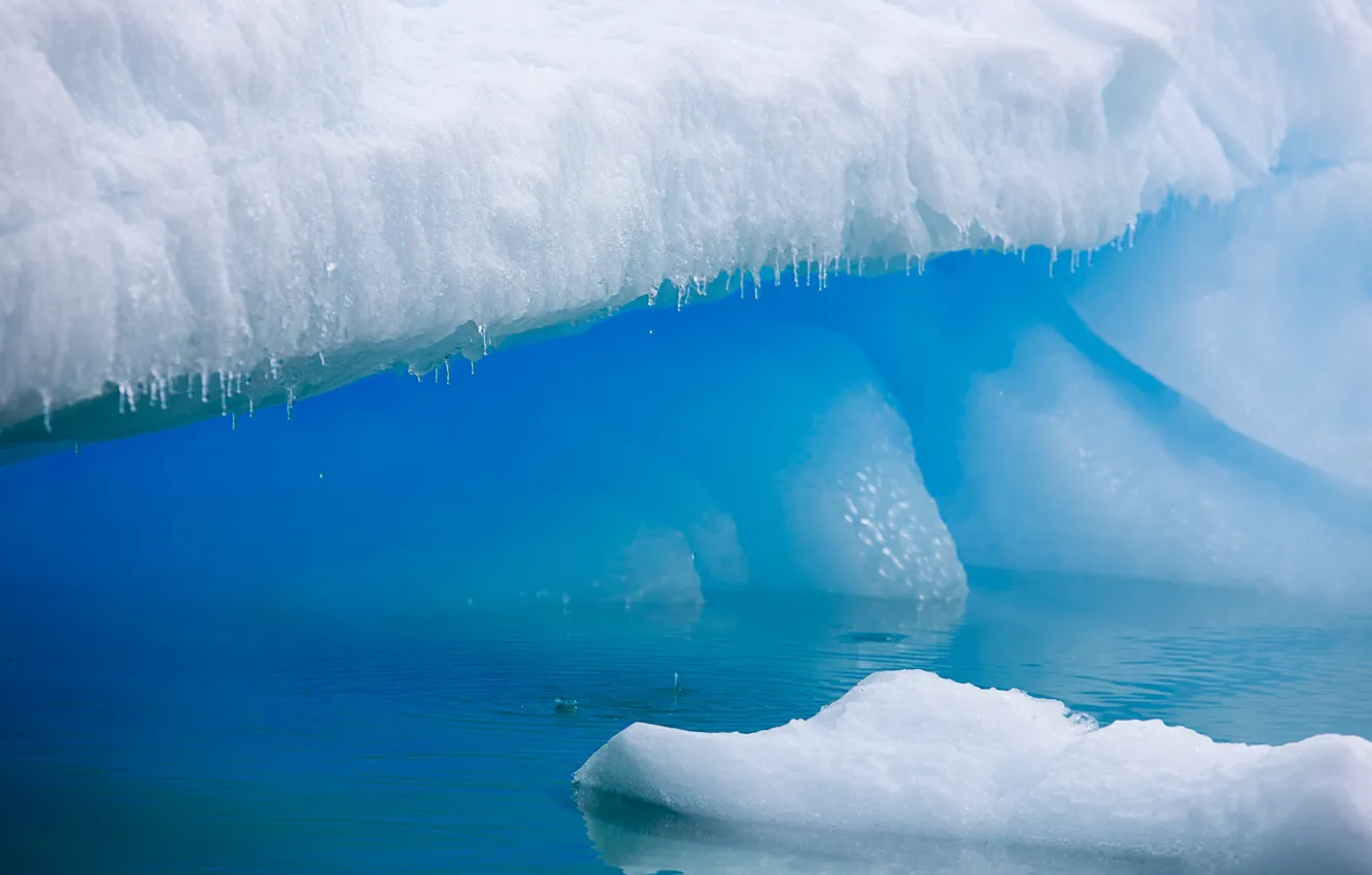 Фото обои вода, лёд, Антарктика, Антарктида