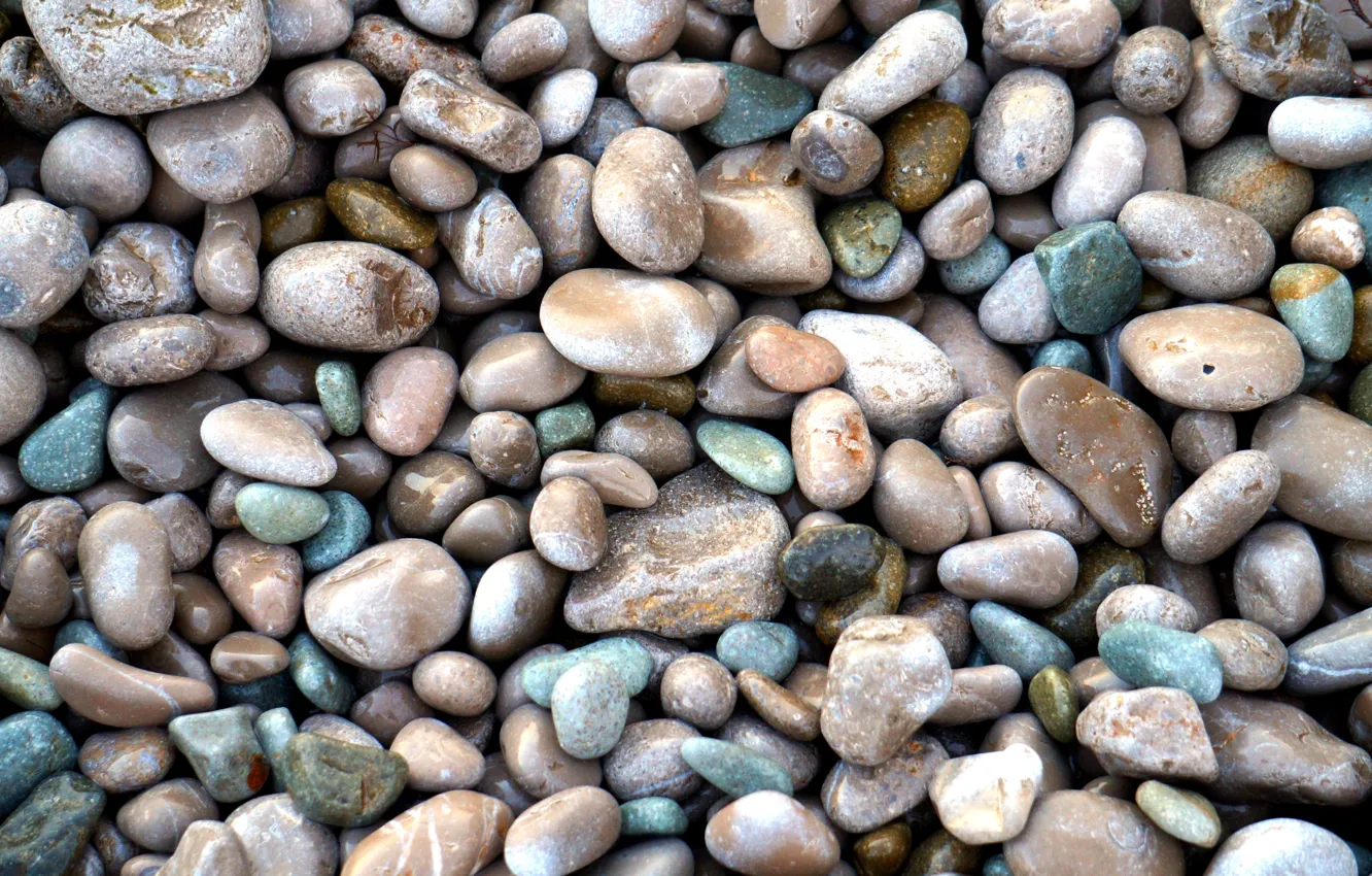 Фото обои море, галька, камни