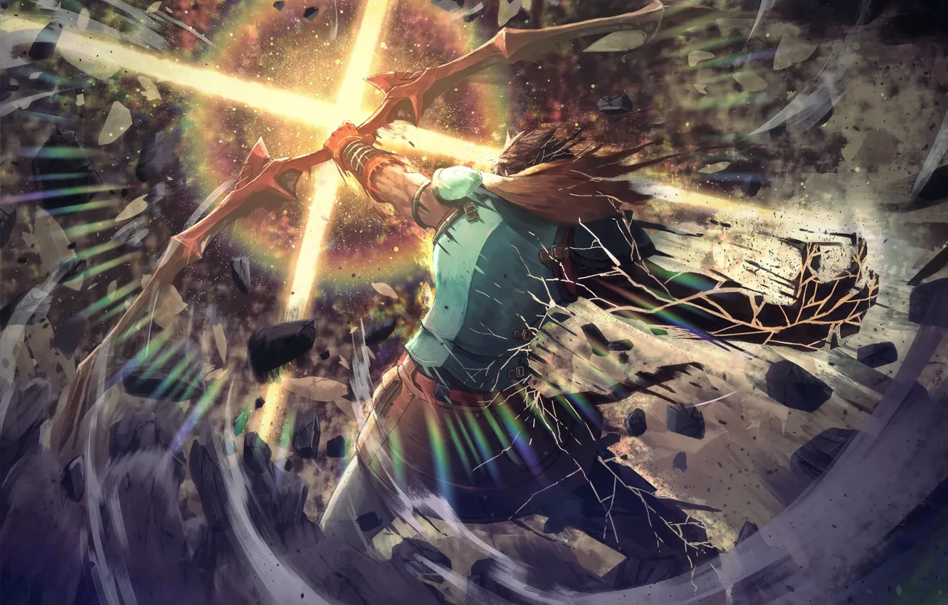 Фото обои свет, лук, парень, Fate / Grand Order