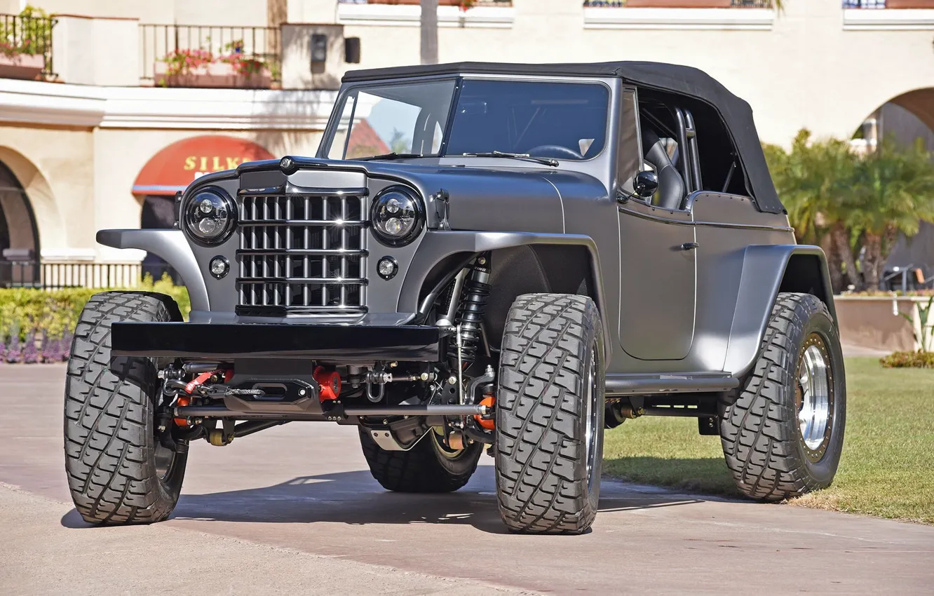 Фото обои custom, 4x4, offroad, 1950, mike warn 1950 willys jeepster tim divers, JEEPSTER, WILLYS