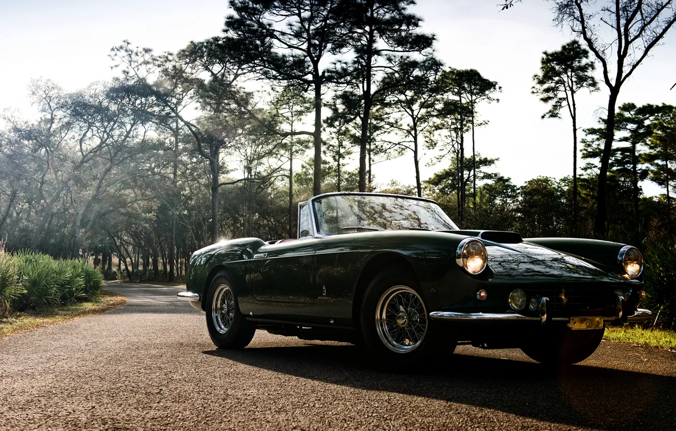 Фото обои Ferrari, феррари, Cabriolet, 400, 1961, SWB, Superamerica