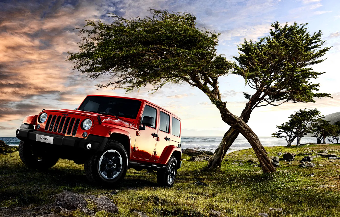 Фото обои джип, Wrangler, Jeep, Unlimited, 2015, EU-spec