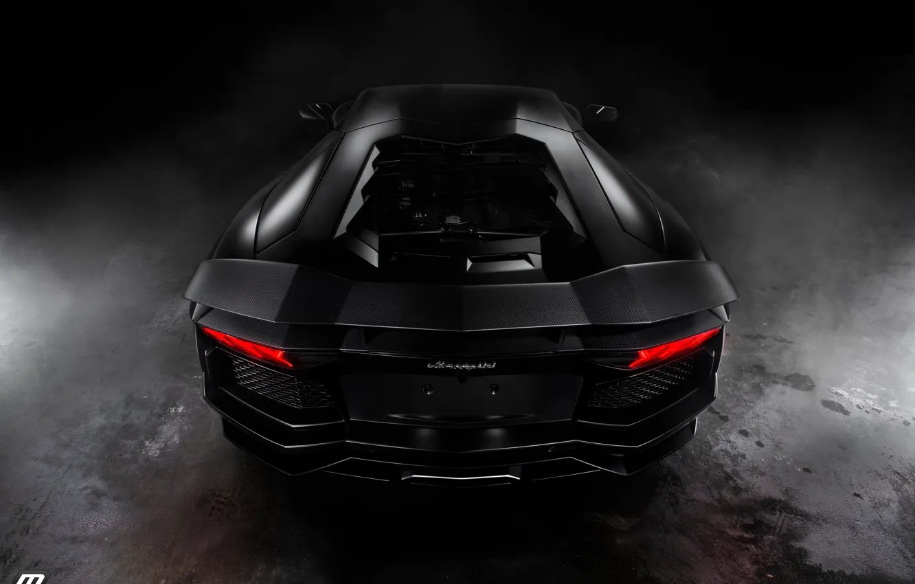 Фото обои Lamborghini, Aventador, Johan Lee Photography, Matte Black, by Perillo Collision Center