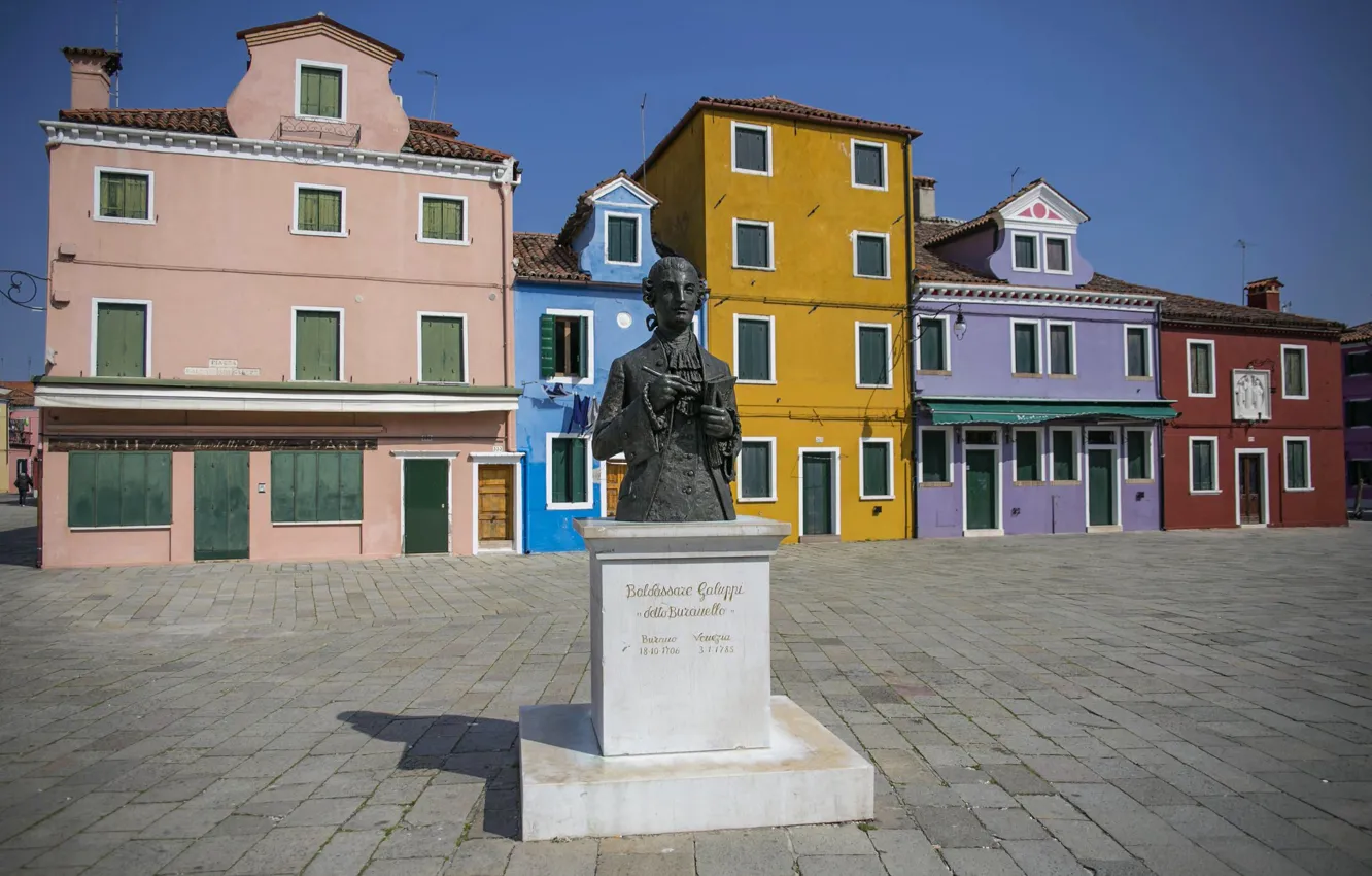 Фото обои Италия, памятник, Венеция, остров Бурано