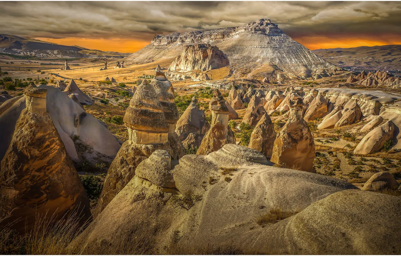 Фото обои скалы, Турция, Каппадокия
