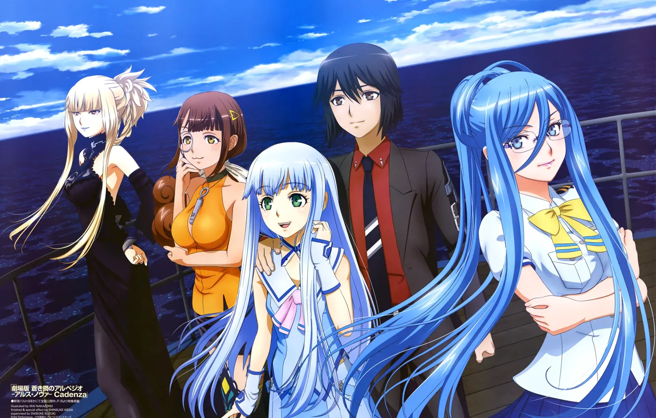 Фото обои Anime, Hyuuga, Takao, Kongou, Iona, Arpeggio of Blue Steel
