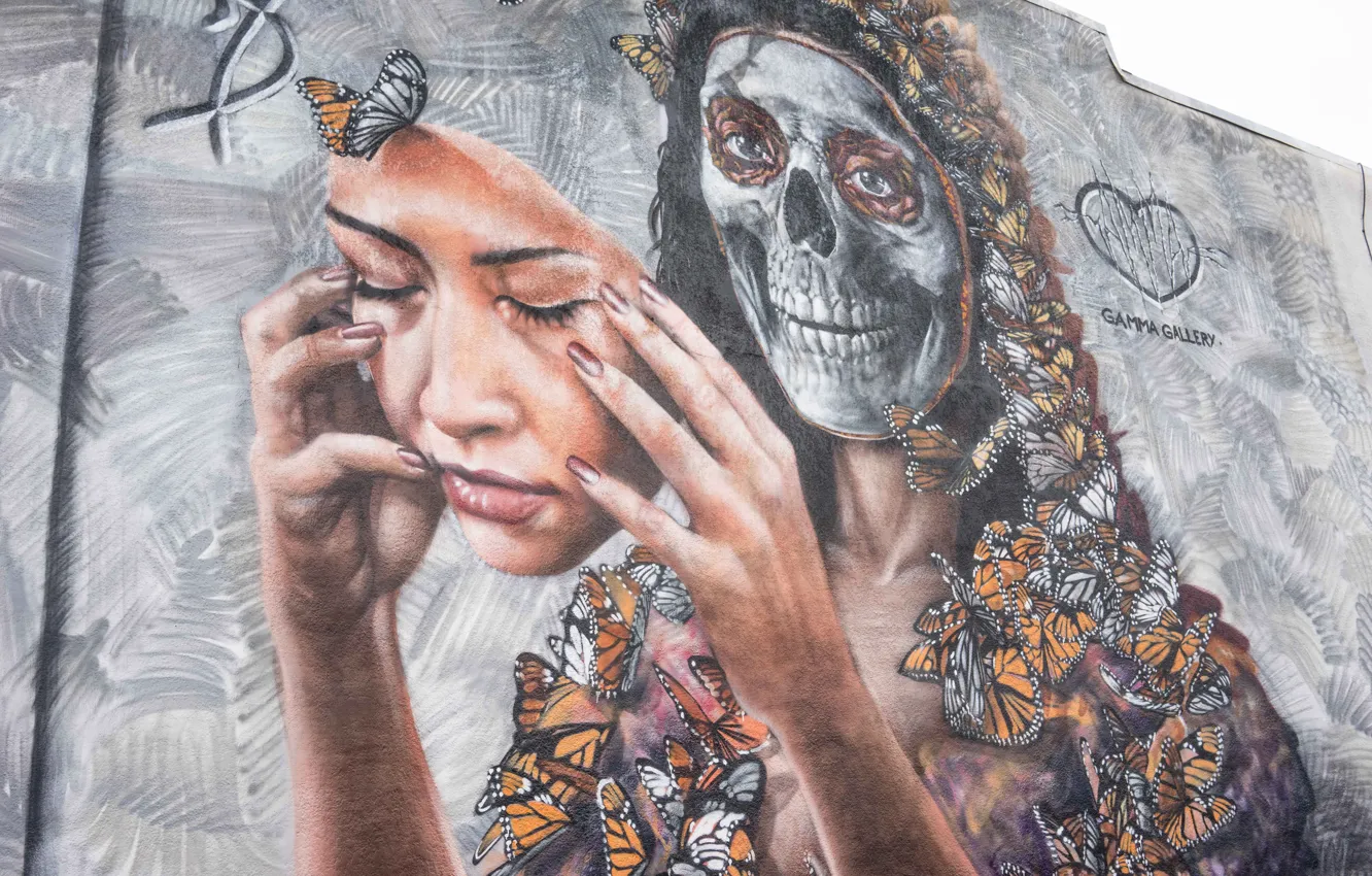 Фото обои Граффити, Graffiti, Denver, Денвер, Street art, Mural, Мурал, Уличное искусство