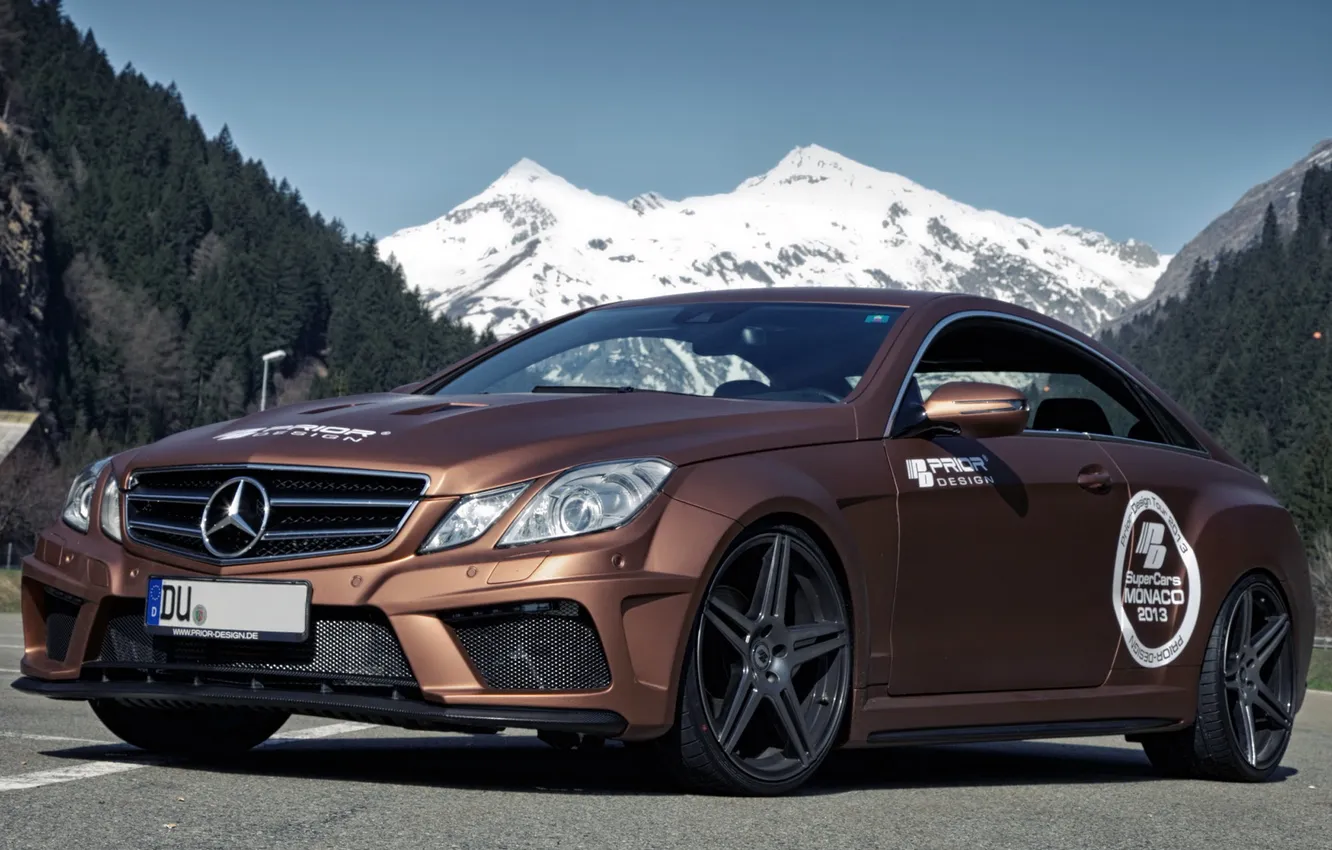 Фото обои Mercedes, мерседес, Black Edition, 2013, Widebody, Prior-Design, C207, PD850