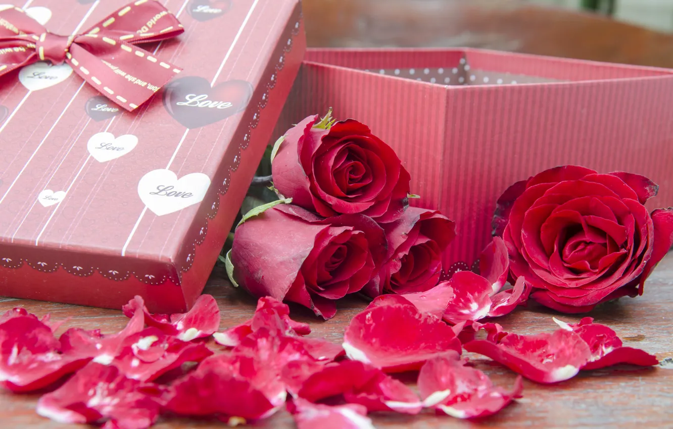 Фото обои цветы, подарок, розы, pink, flowers, romantic, gift, roses