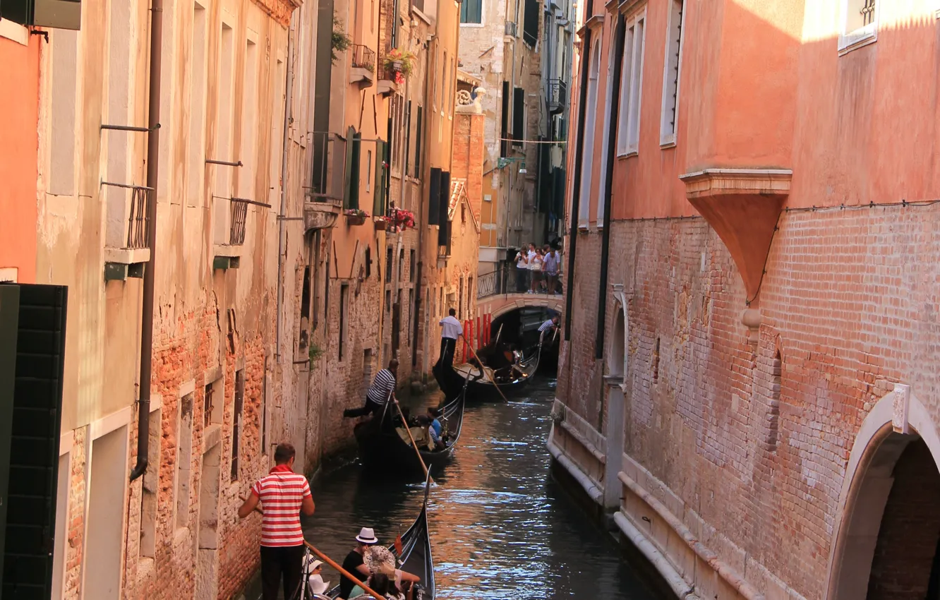 Фото обои Канал, Италия, Венеция, Italy, Bridge, Venice, Italia, Venezia