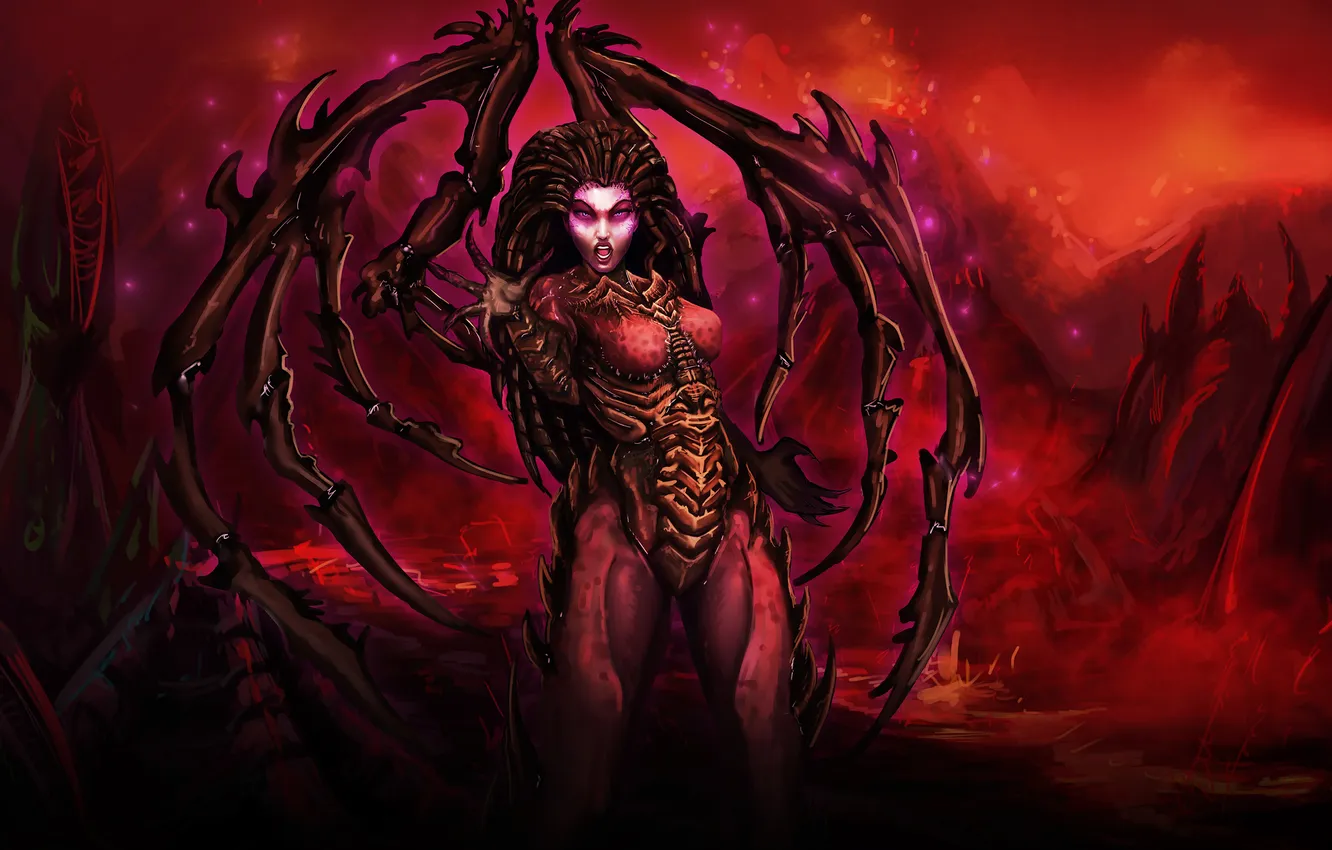 Фото обои starcraft, zerg, sarah kerrigan, Queen of Blades