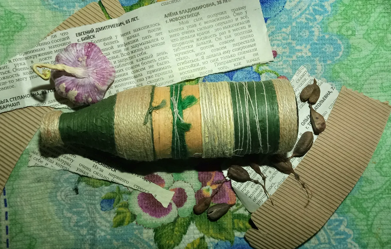 Фото обои дизайн, бутылка, чеснок