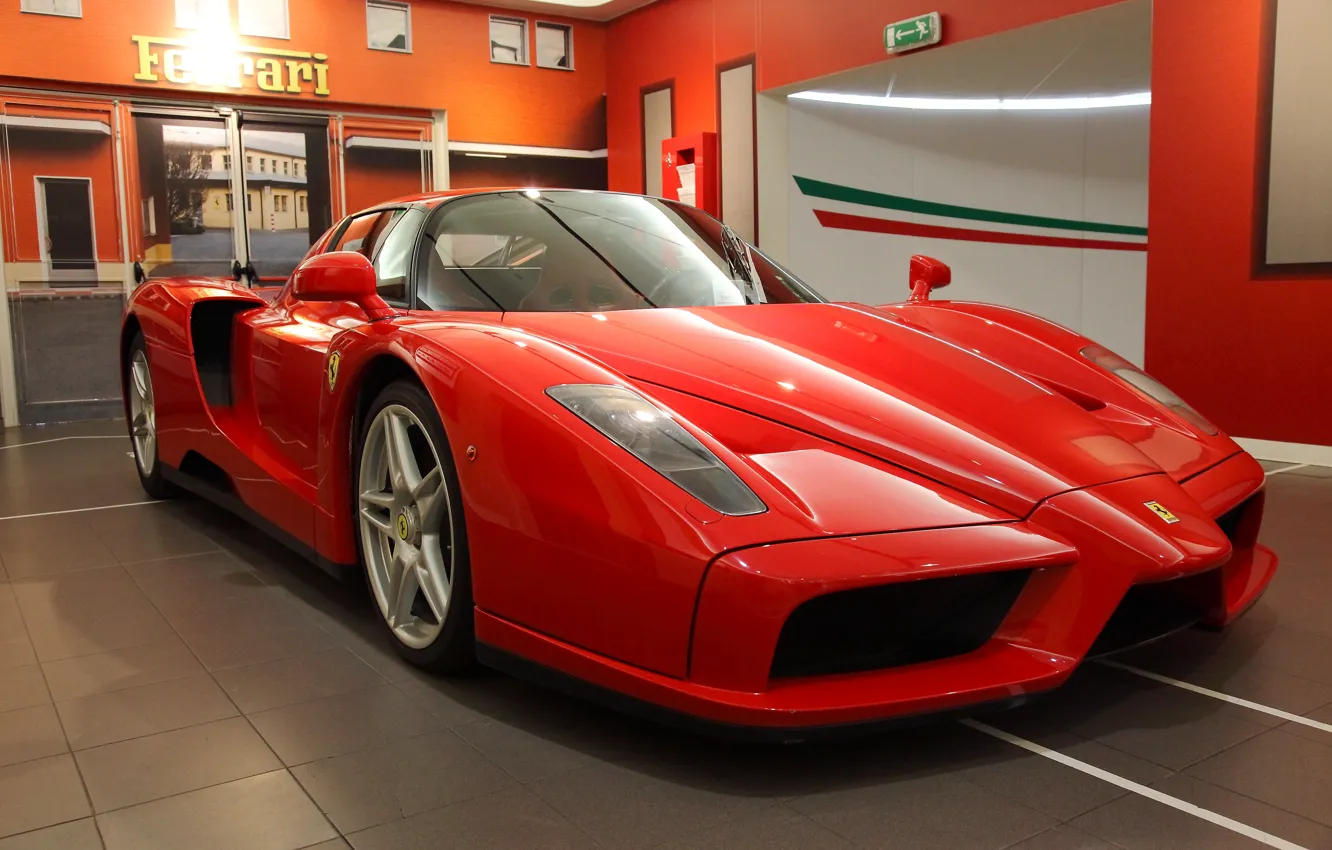 Фото обои Ferrari, red, supercar, Enzo, salon