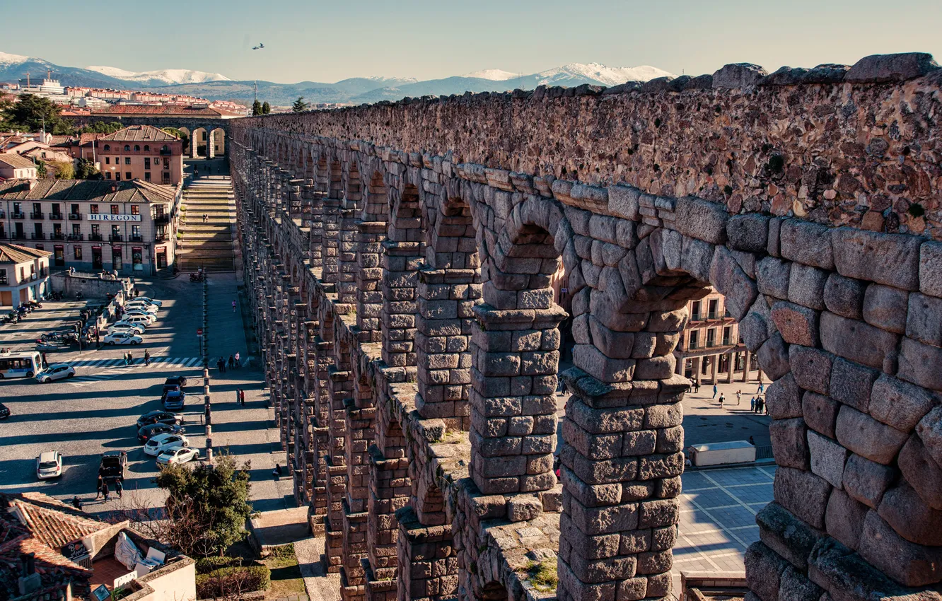 Фото обои bricks, Rome, stones, aqueduct