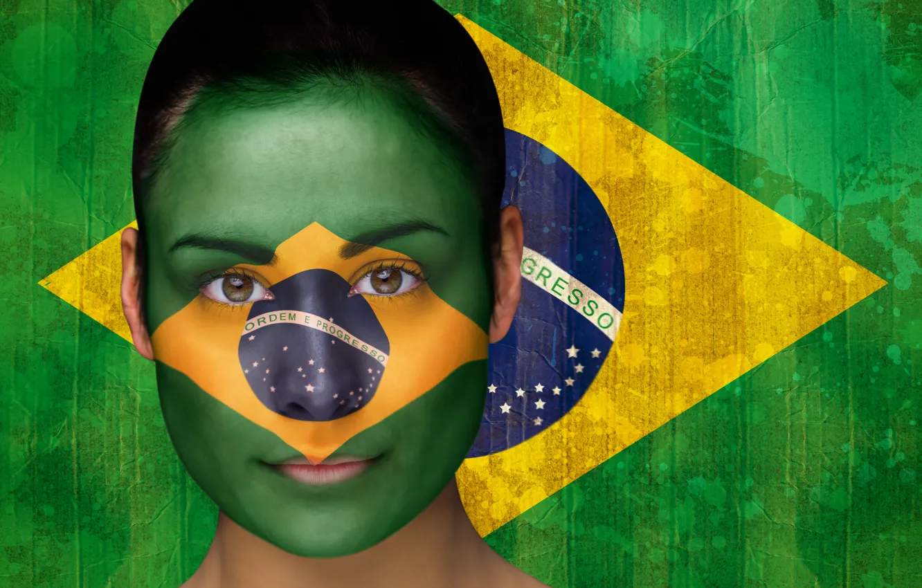 Фото обои football, face, flag, World Cup, Brasil, FIFA, 2014