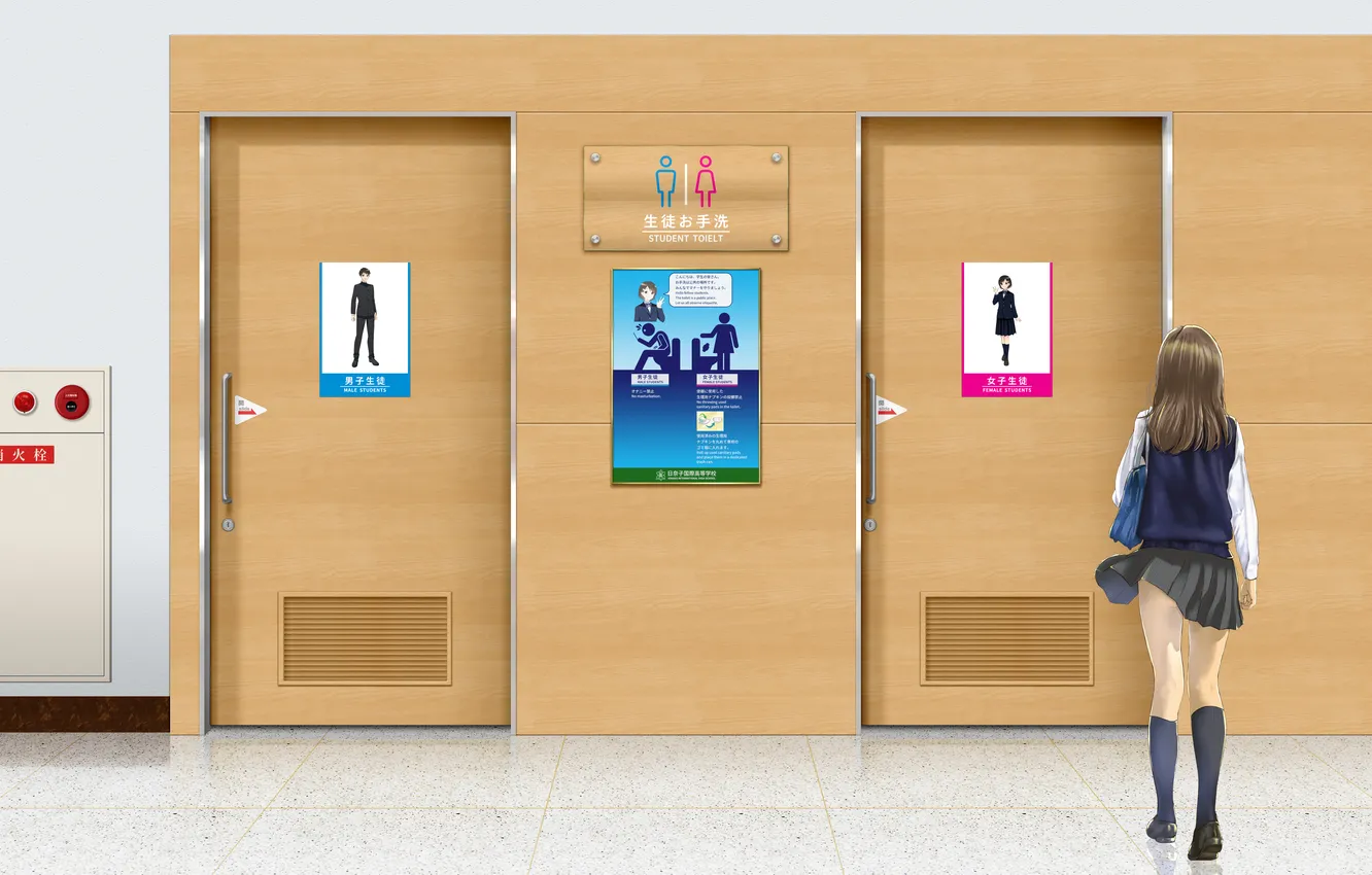 Фото обои sign, toilet, masturbation, high school, public restroom, high school girl, sanitary pad, high school girl …