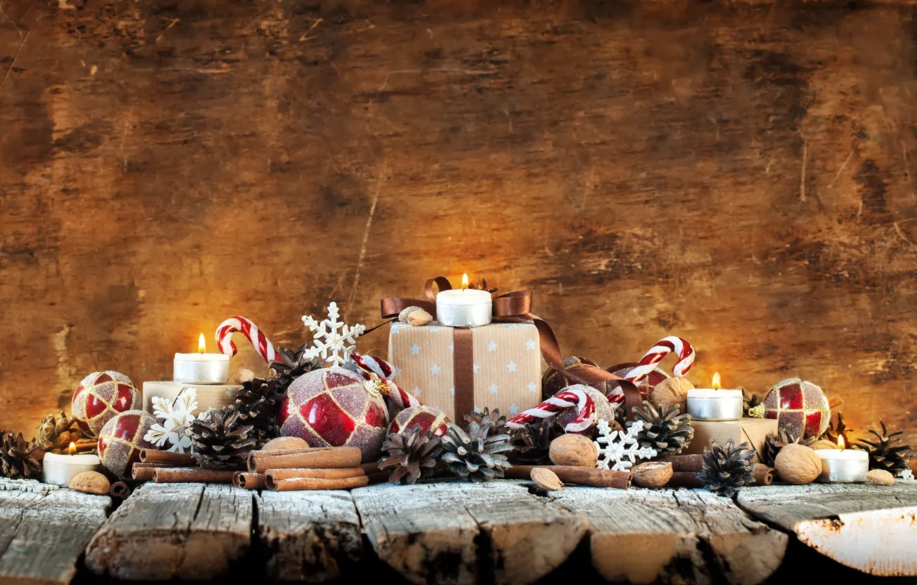 Фото обои украшения, Новый Год, Рождество, подарки, Christmas, wood, New Year, decoration