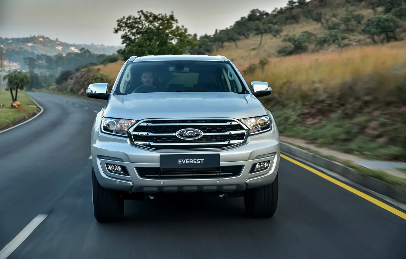 Фото обои Ford, вид спереди, Everest, 4WD, XLT, 2019