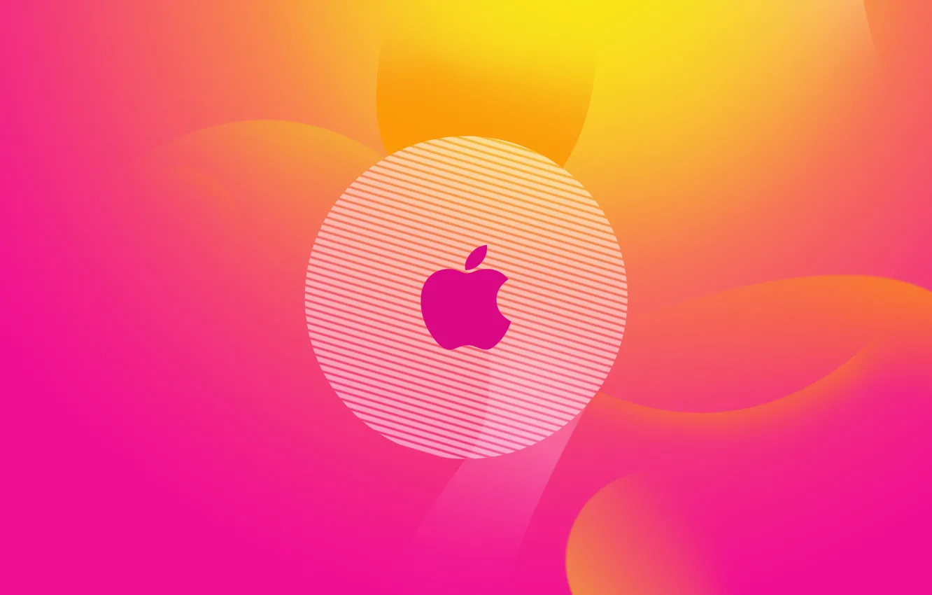 Фото обои цвета, apple, градиент, логотип, logo, Hi-Tech