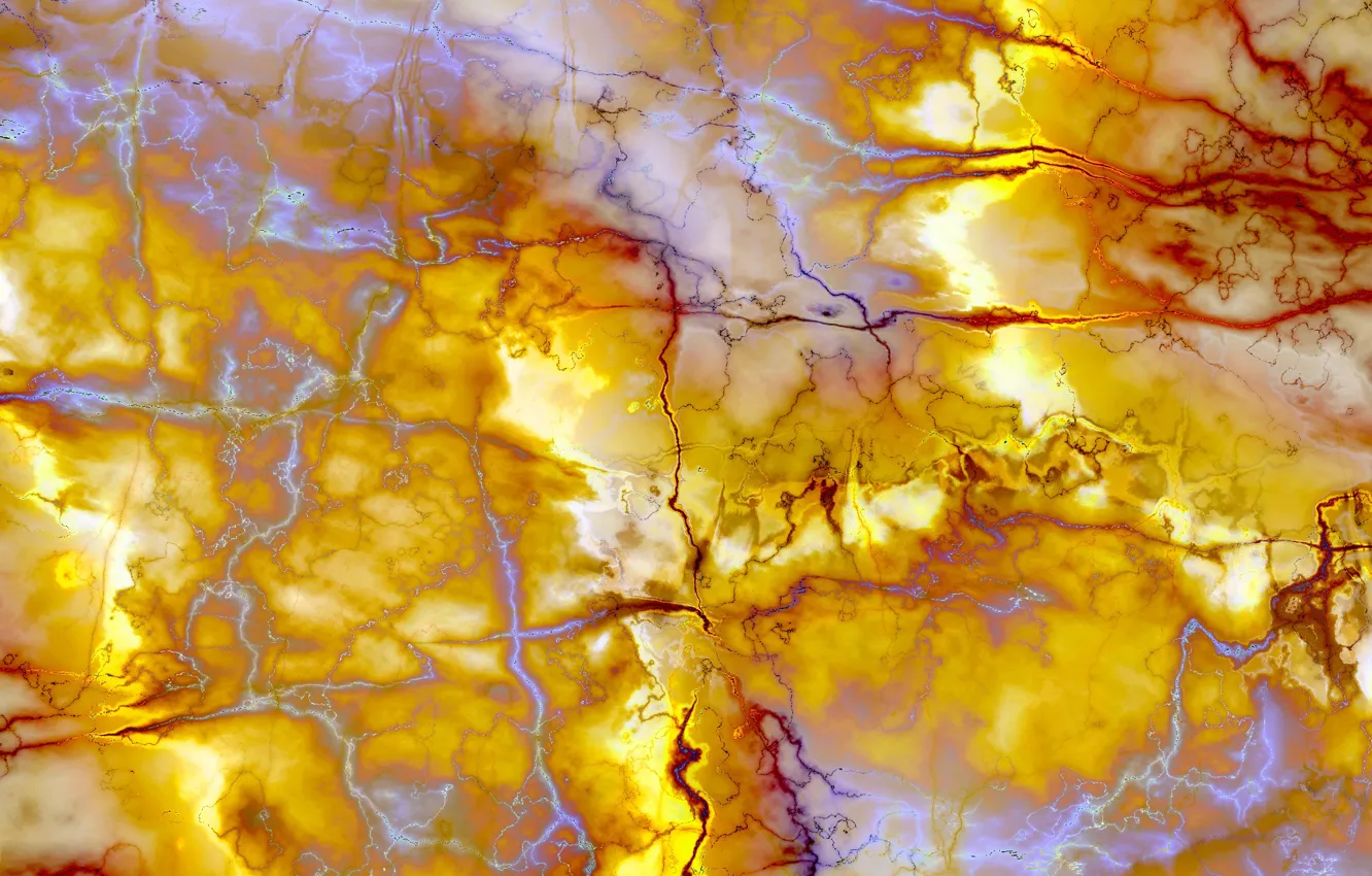 Фото обои желтый, трещины, камни, разводы, текстура, золотой, прожилки, фактура