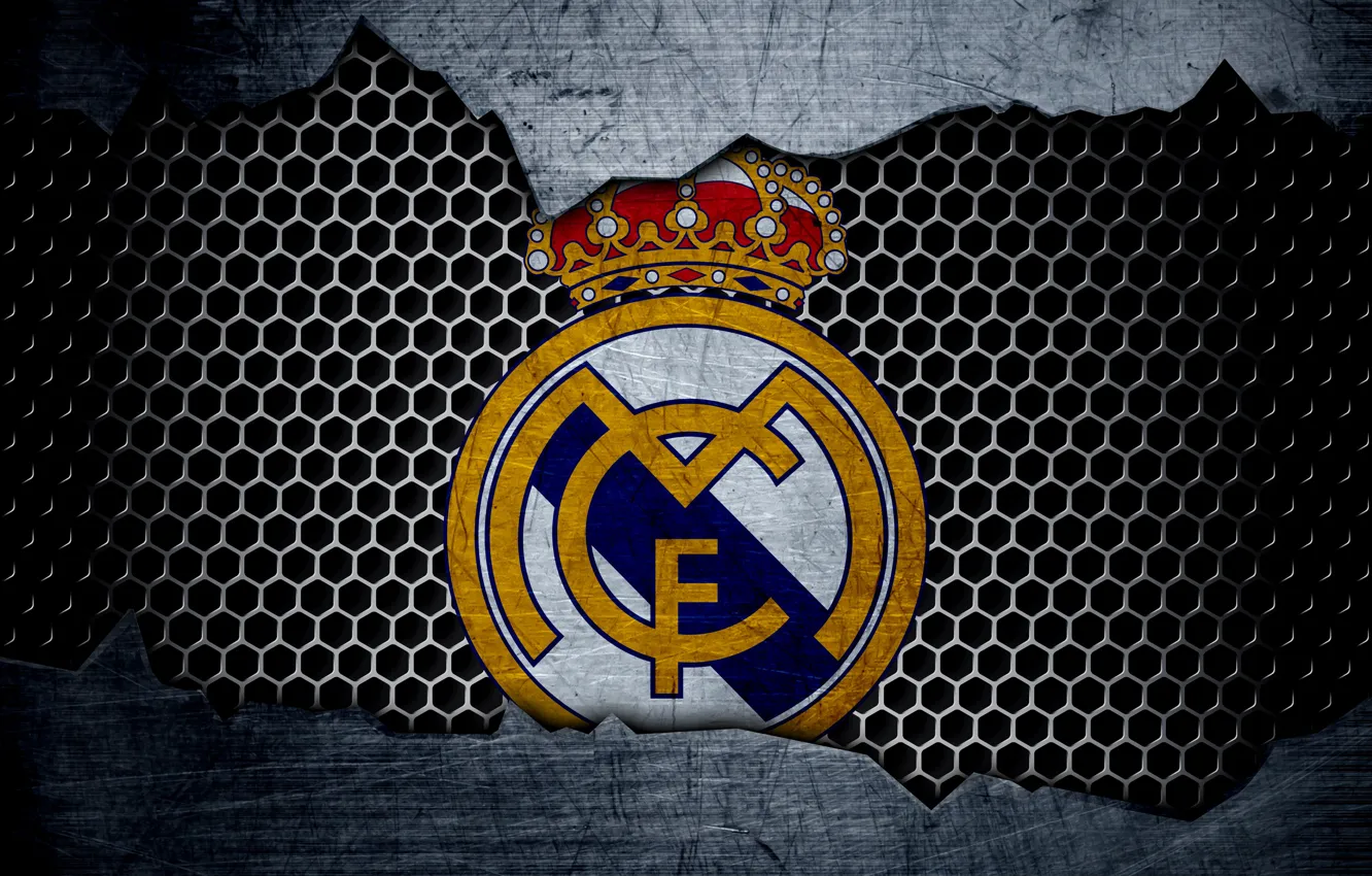 Фото обои wallpaper, sport, logo, football, Real Madrid