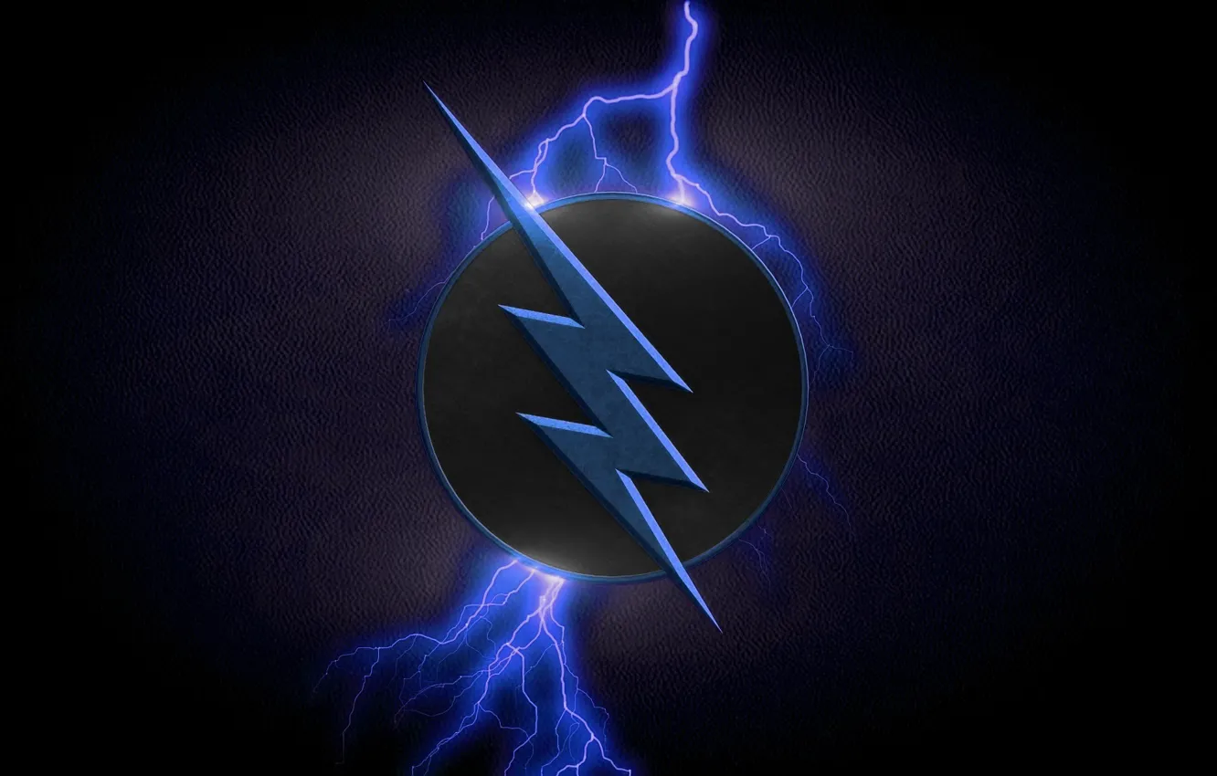 Фото обои logo, lightning, blue, symbol, comics, serial, Zoom, television