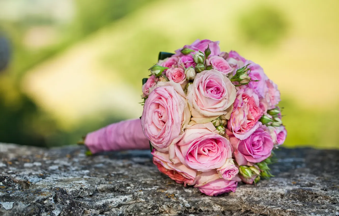 Фото обои цветы, букет, flowers, bouquet, розовые розы, pink roses