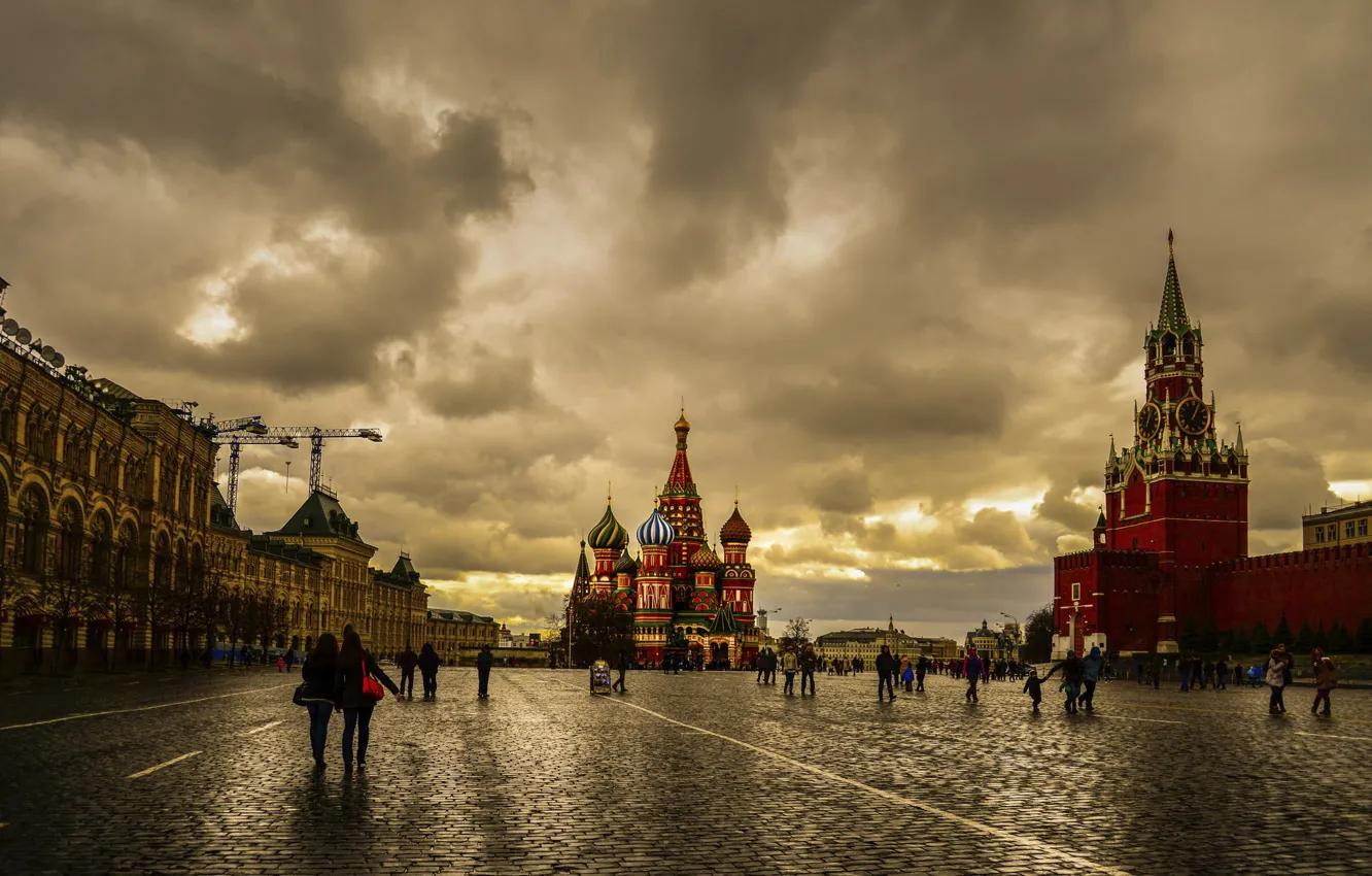 Фото обои Москва, красная площадь, столица
