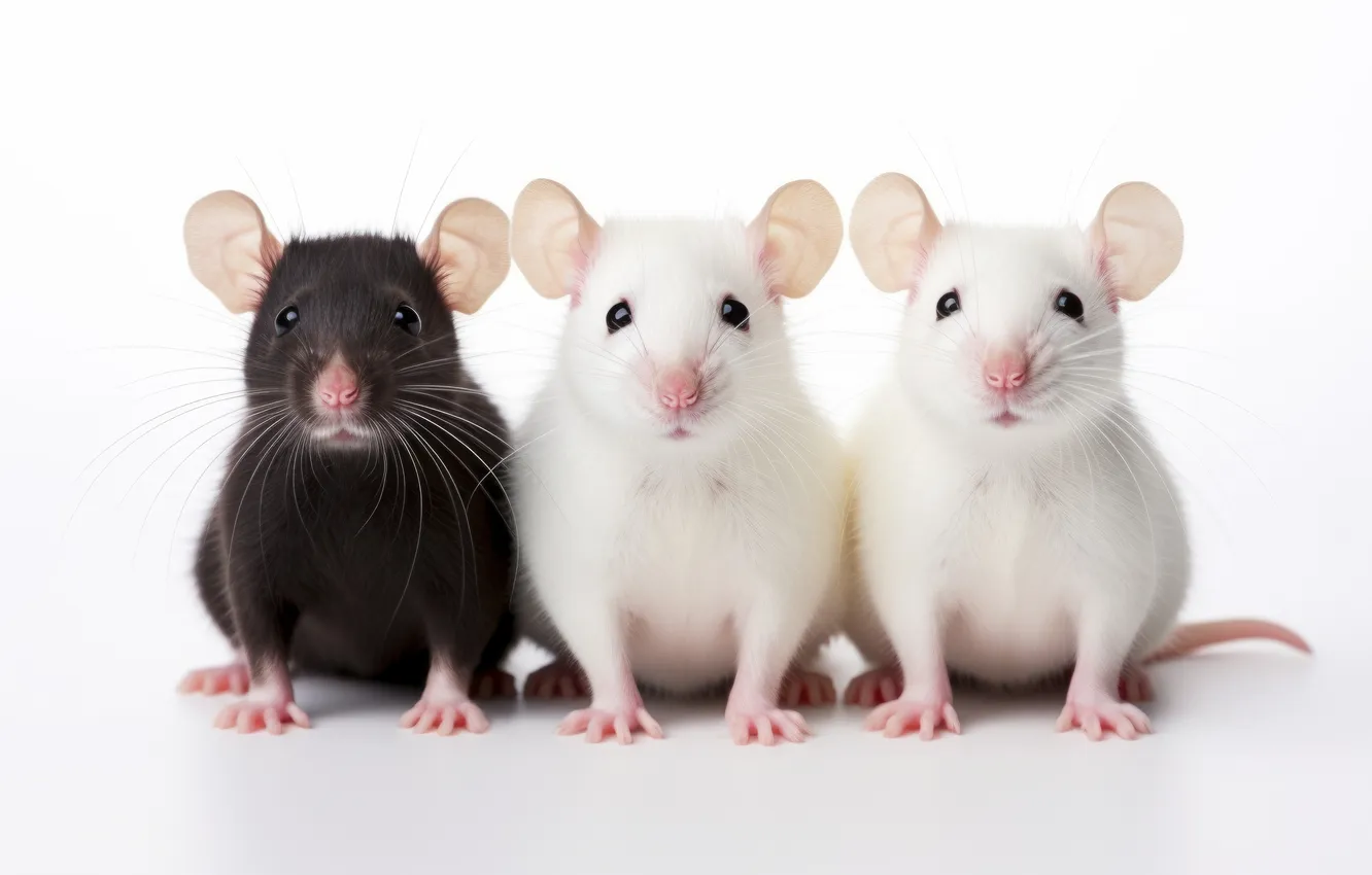 Фото обои line, rats, standing, close up