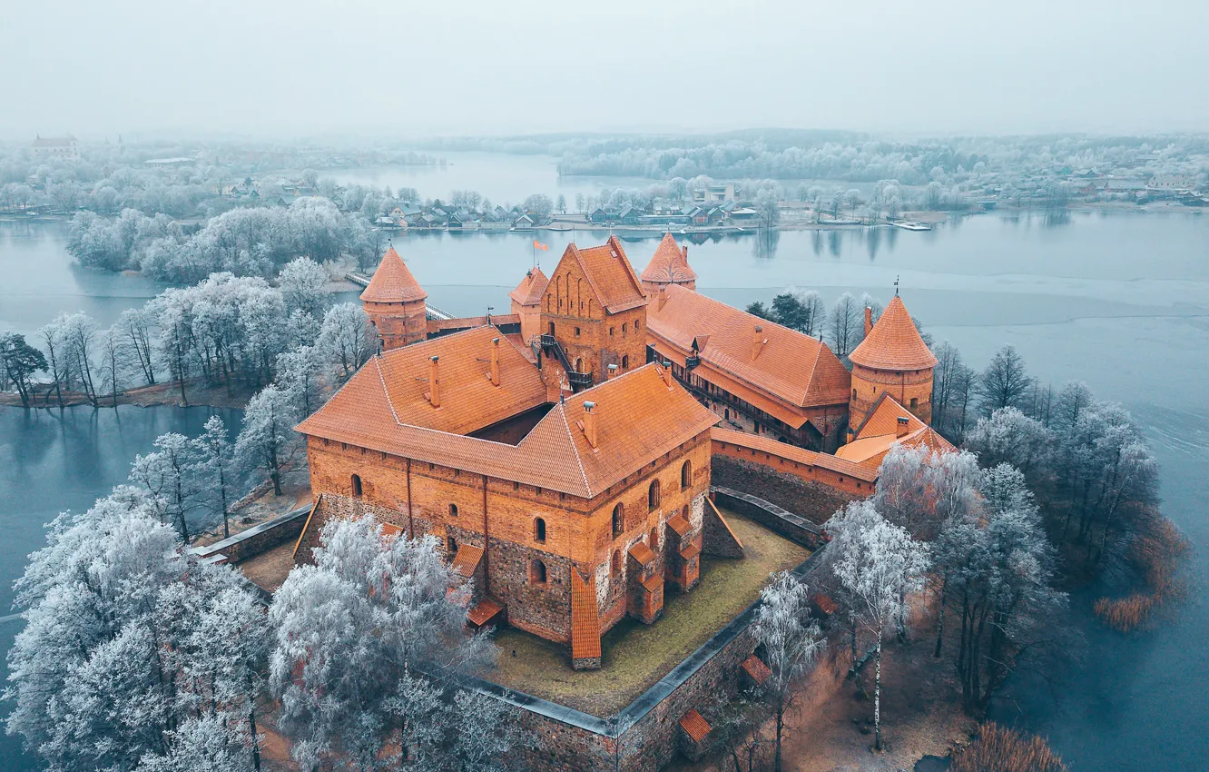 Фото обои Trakai, Lithuania, Island Castle