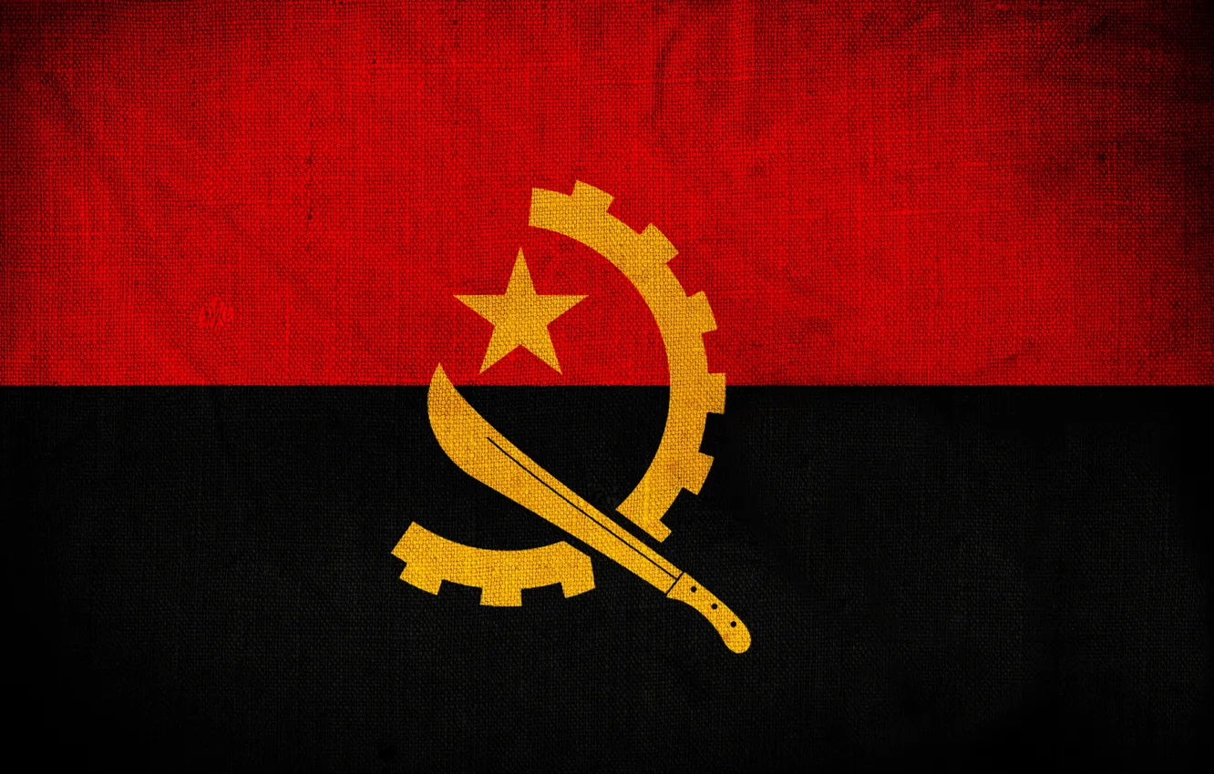 Фото обои Флаг, Photoshop, Angola, Ангола