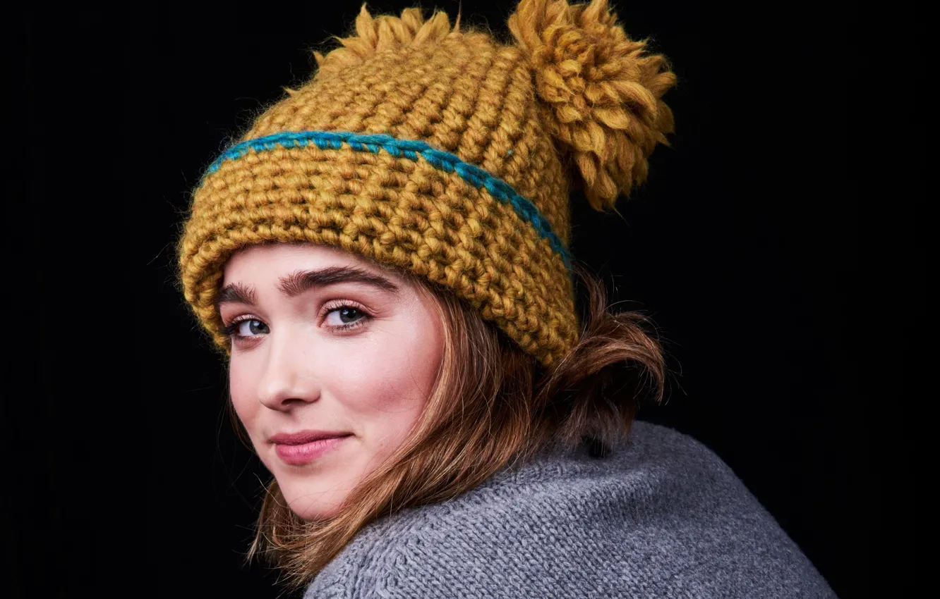 Фото обои шапка, актриса, Haley Lu Richardson