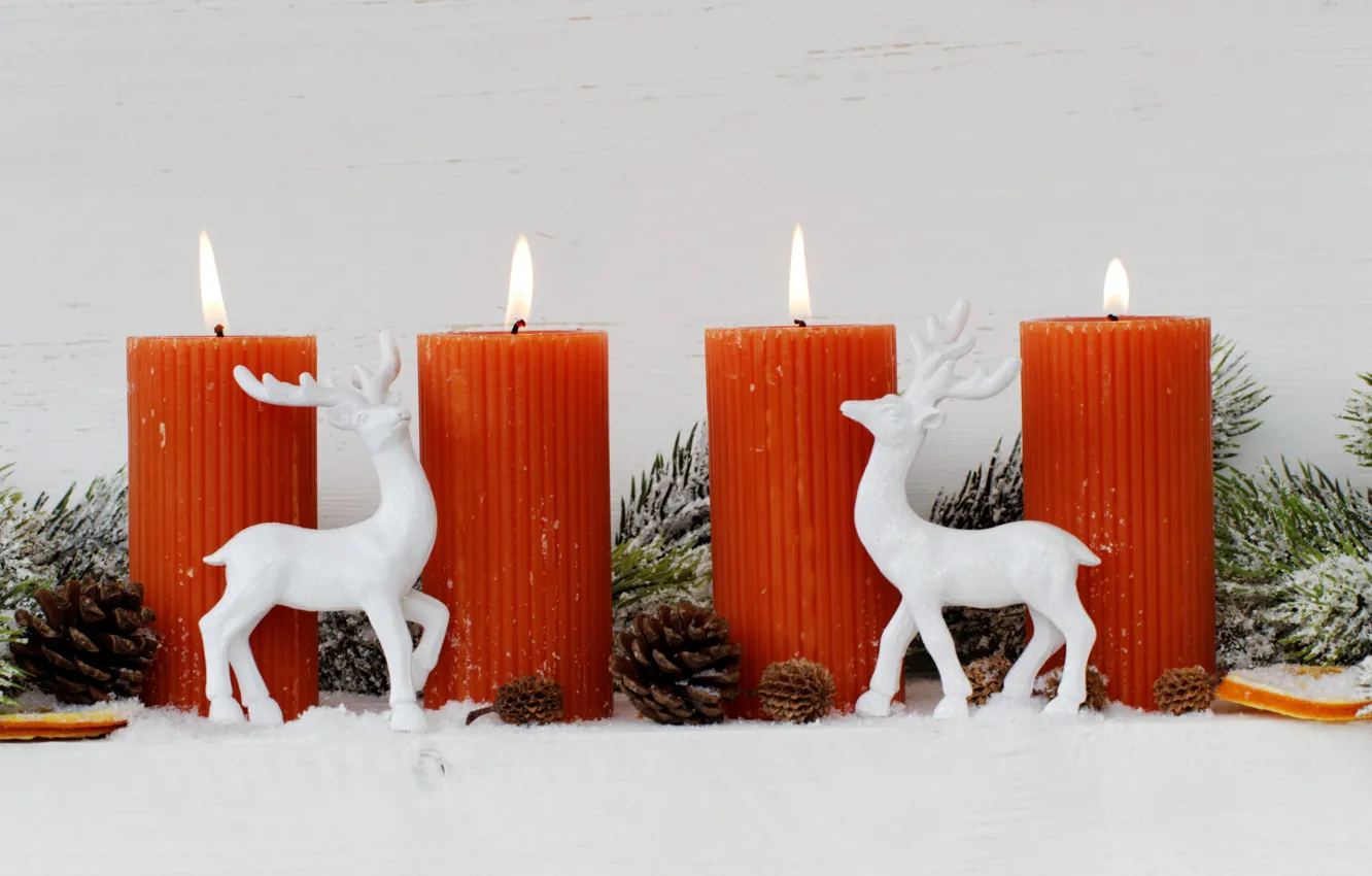 Фото обои свечи, Новый Год, Рождество, merry christmas, decoration, xmas, holiday celebration