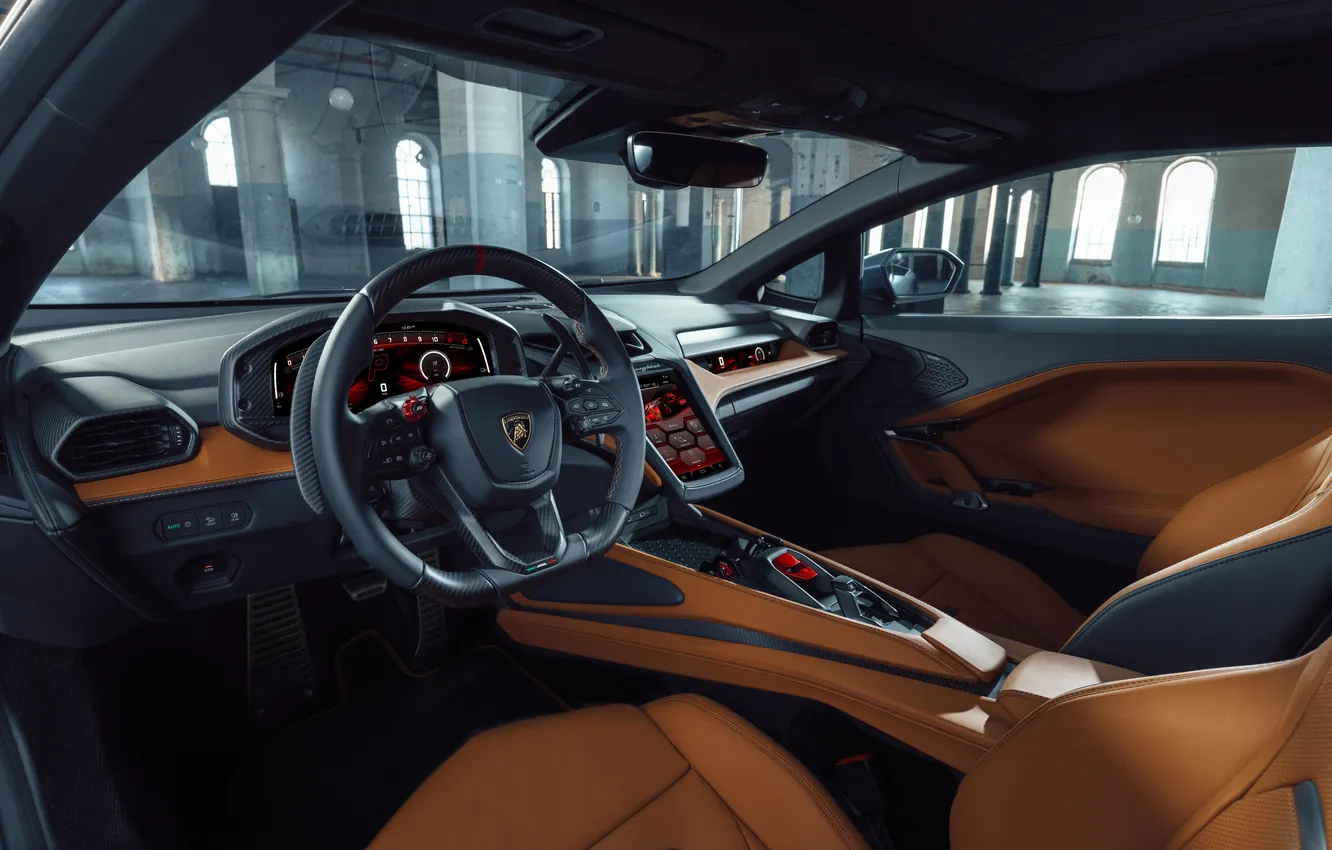 Фото обои интерьер, Lamborghini, суперкар, supercar, 2024, Lamborghini Temerario, Temerario
