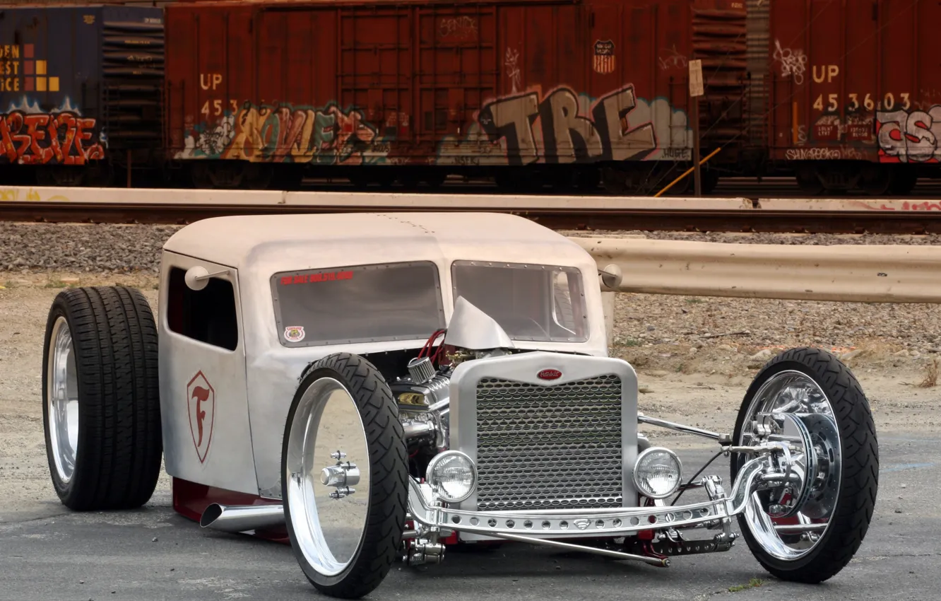 Фото обои БЕЛЫЙ, ДИЗАЙН, ХРОМ, ТЮНИНГ, КЛАССИКА, HOT ROD CARS, ХОТ РОД, АВТОМОБИЛЬ