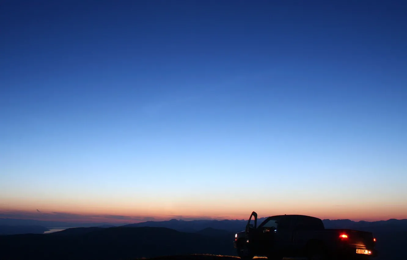 Фото обои машина, авто, небо, ночь