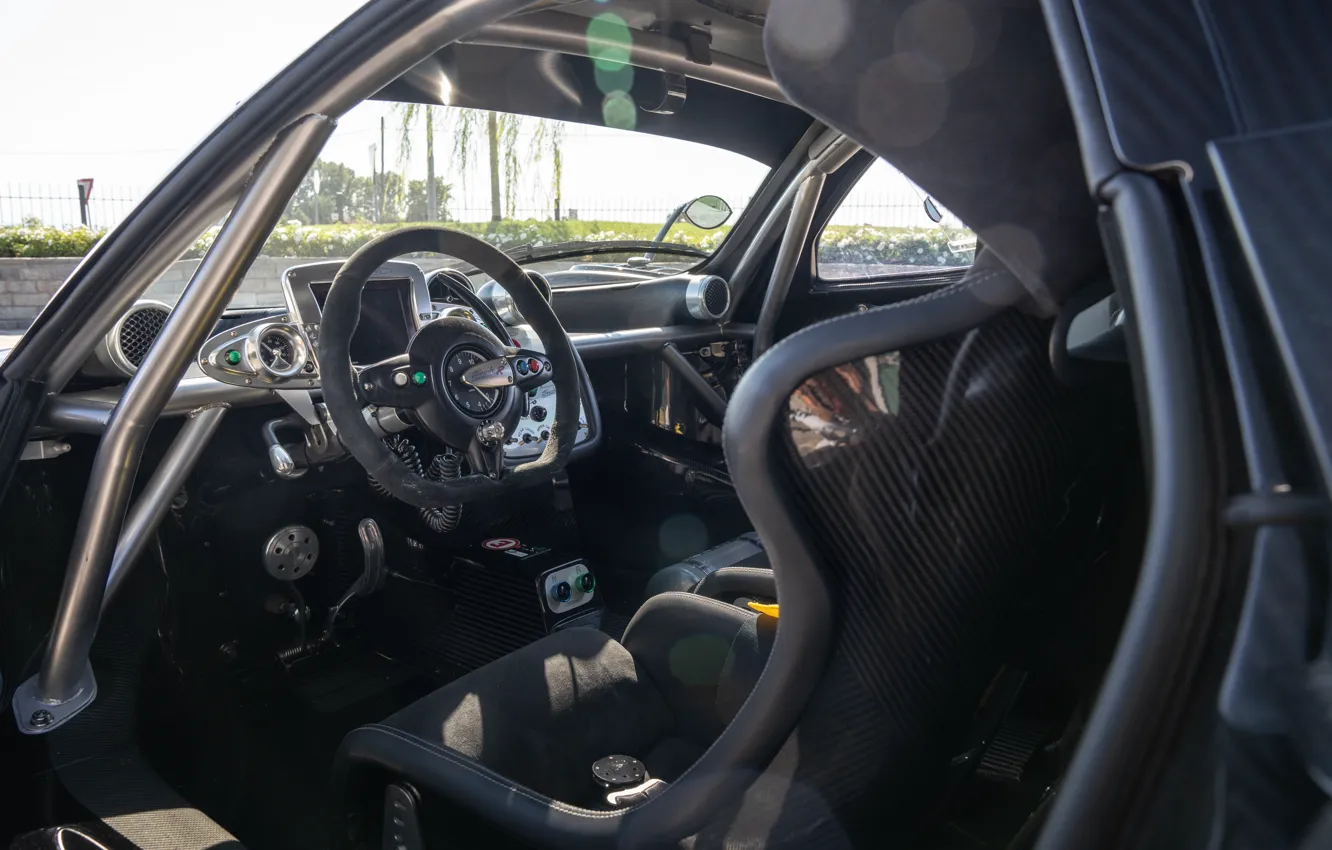 Фото обои Pagani, Pagani Zonda R, Zonda, steering wheel, hypercar, torpedo