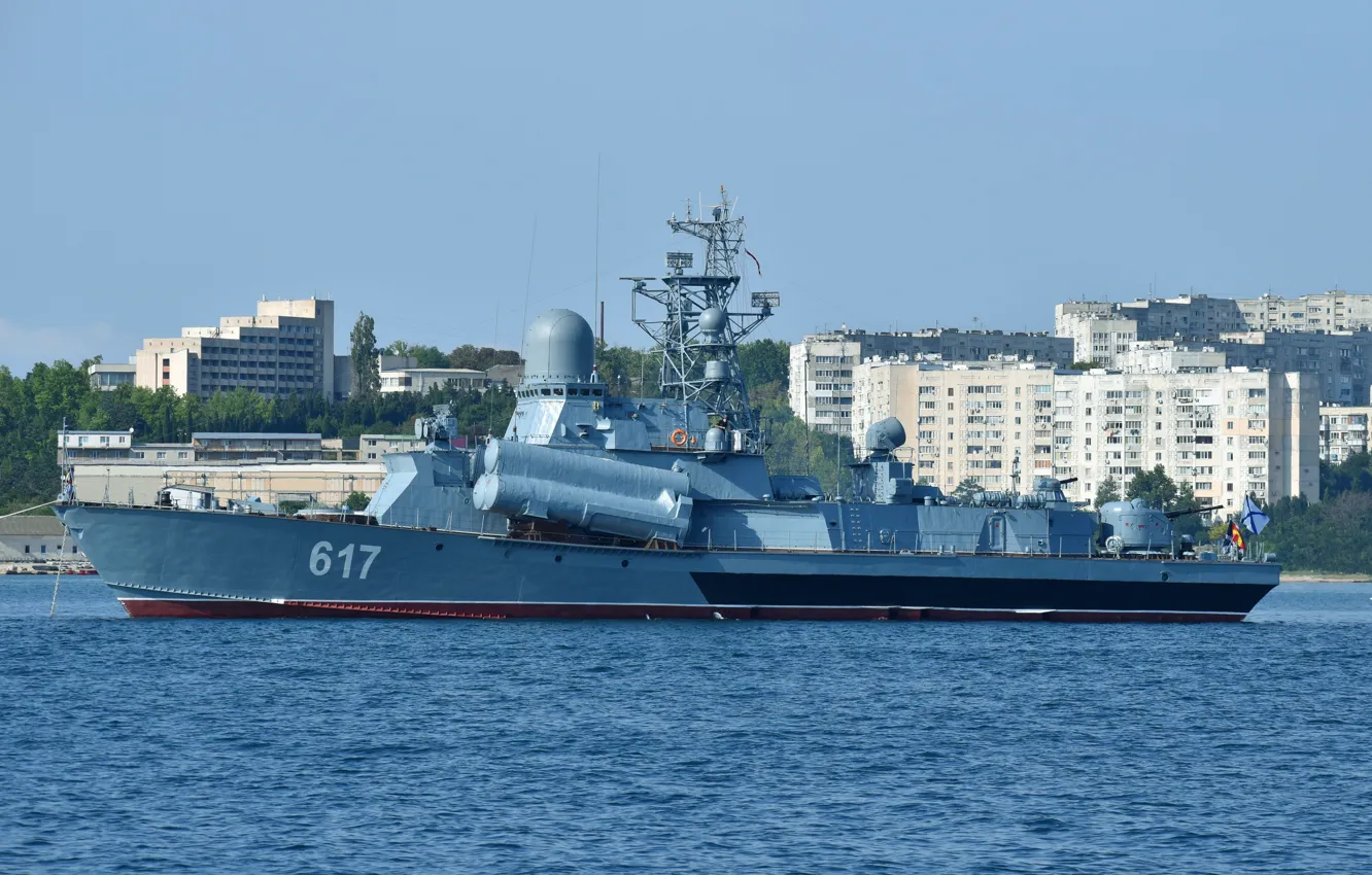 Фото обои корабль, черное море, ракетный, мираж, севастополь