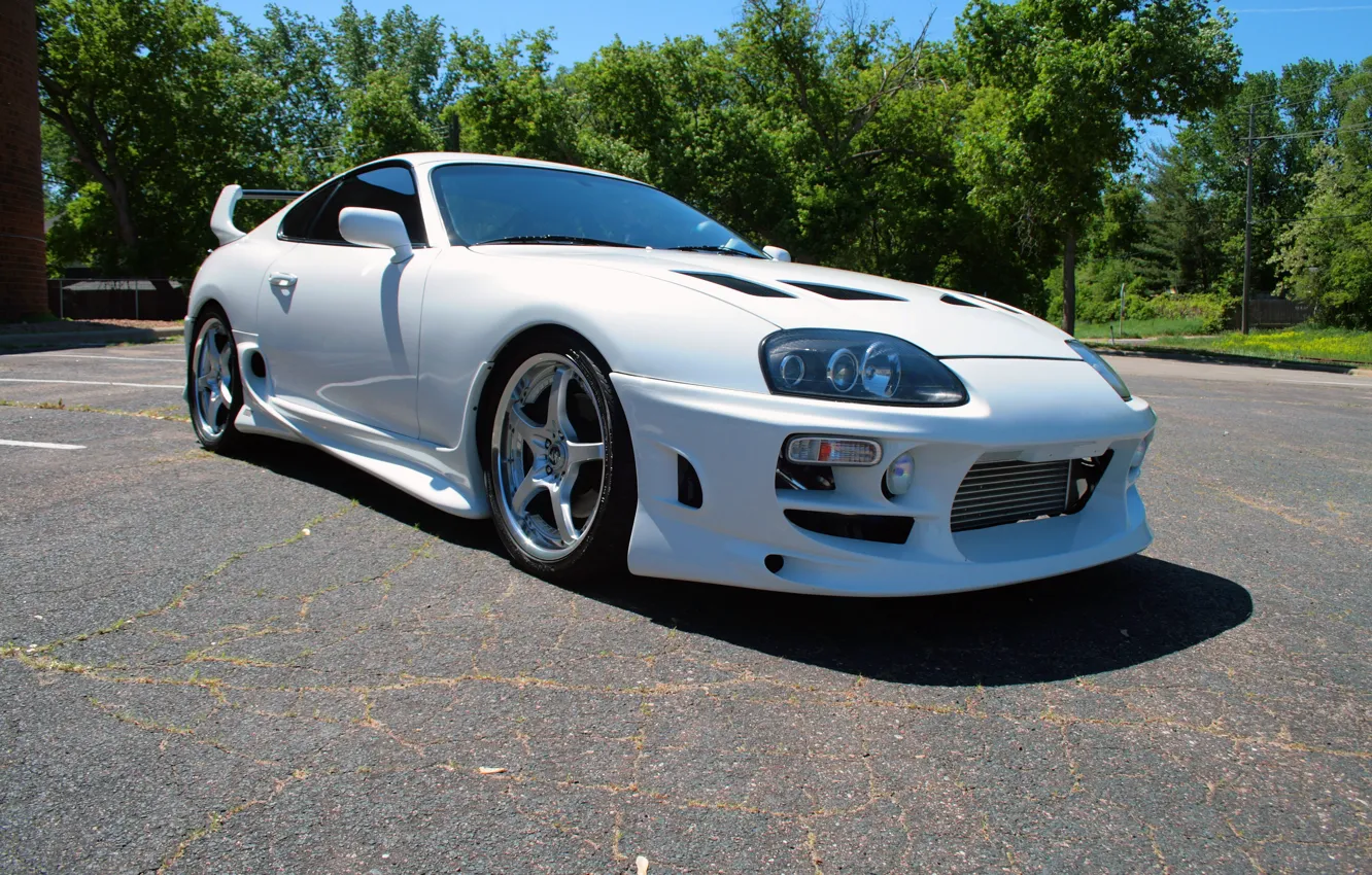 Фото обои white, supra, Toyota