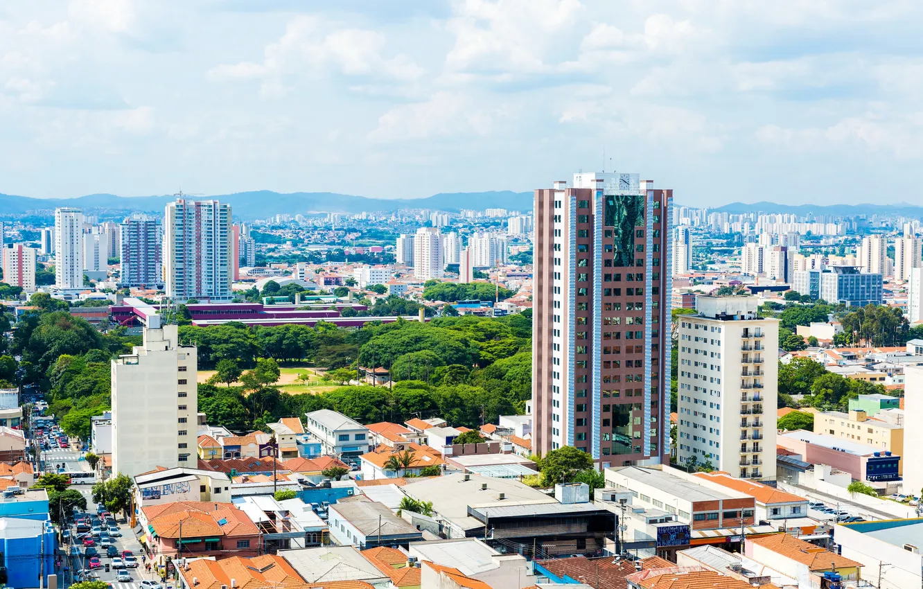 Фото обои пейзаж, дома, Бразилия, мегаполис, Sao Paulo
