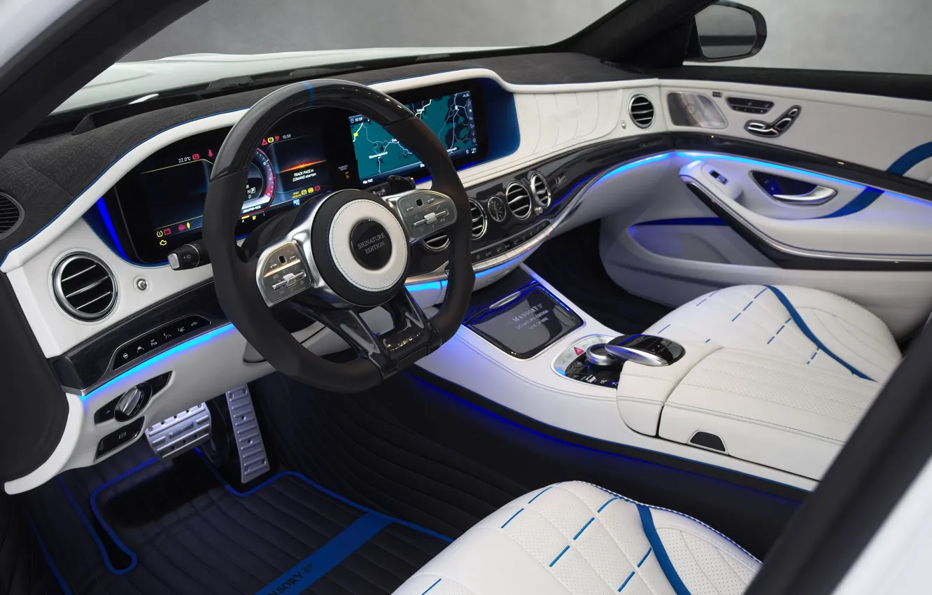 Фото обои Mercedes-Benz, салон, AMG, 2018, Mansory, S63, Signature Edition