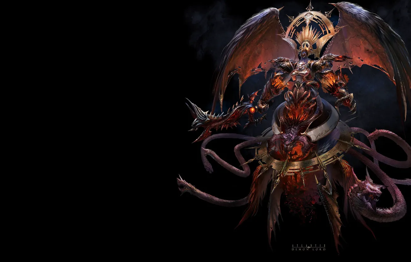 Фото обои АРТ, АНИМЕ, Demon Lord, ФЕНТЕЗИ, Yu Cheng Hong, Atlantis online