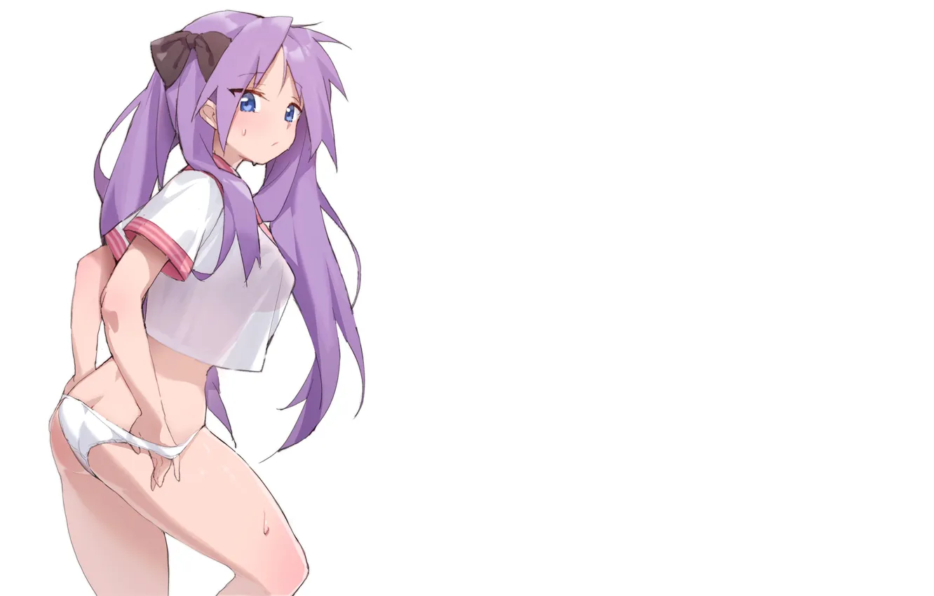 Фото обои girl, ass, panties, anime, art, erotica