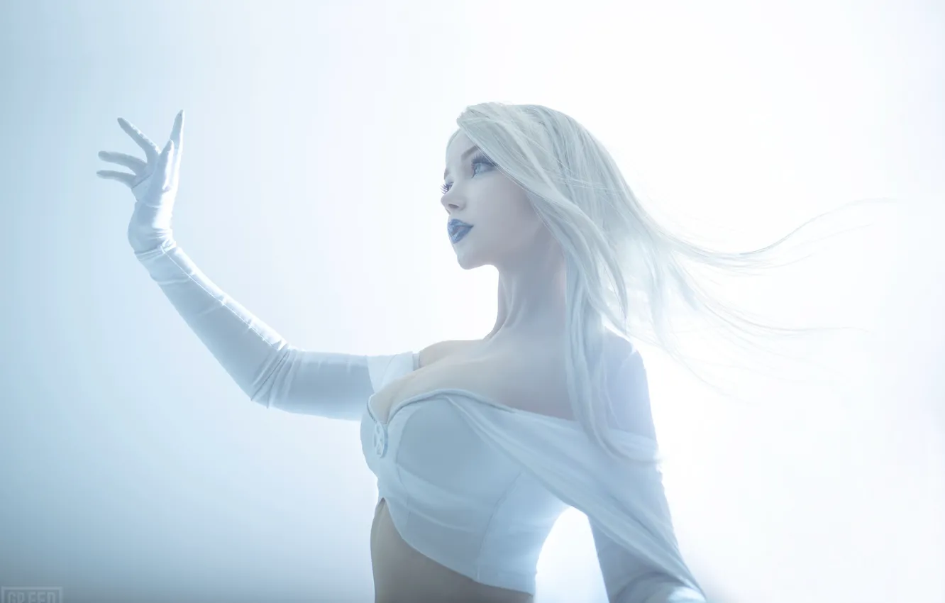 Фото обои girl, sexy, beautiful, cosplay, blonde, breasts